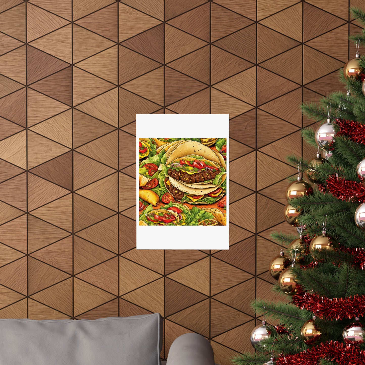 Stacked Taco Fiesta Foodie Gift Art Poster
