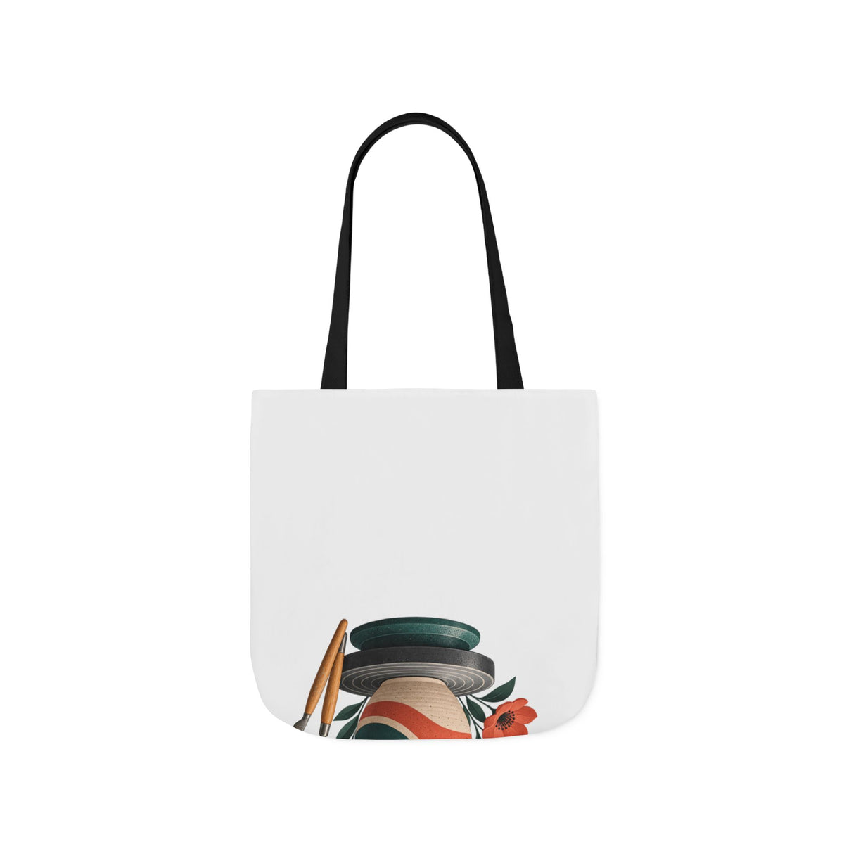 Midcentury Pottery Botanical Art Tote Bag