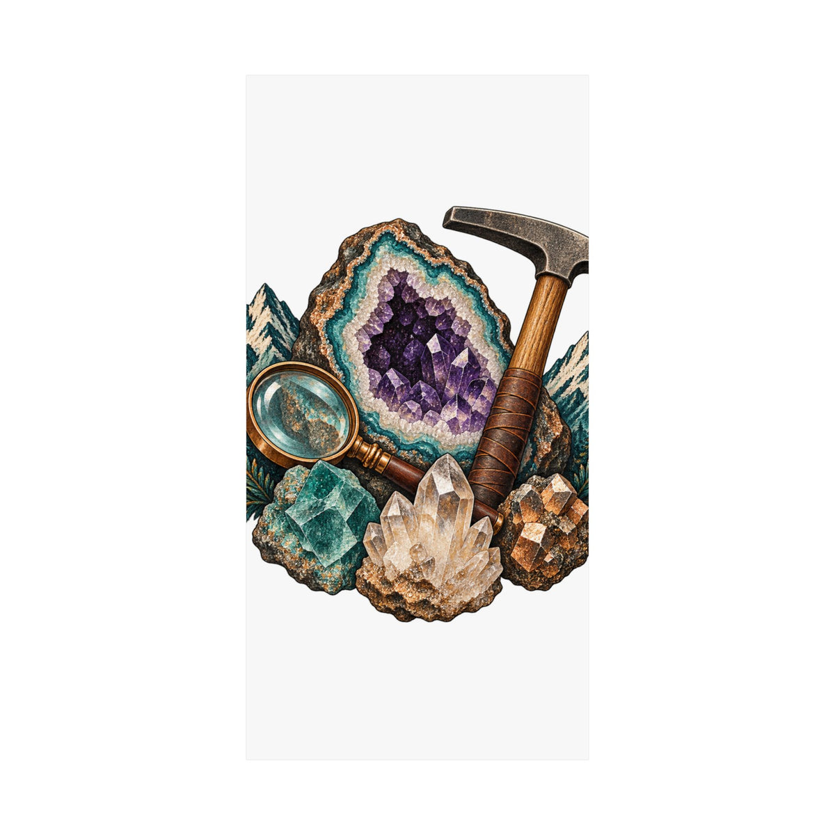 Vintage Geode and Rockhounding Field Kit Poster
