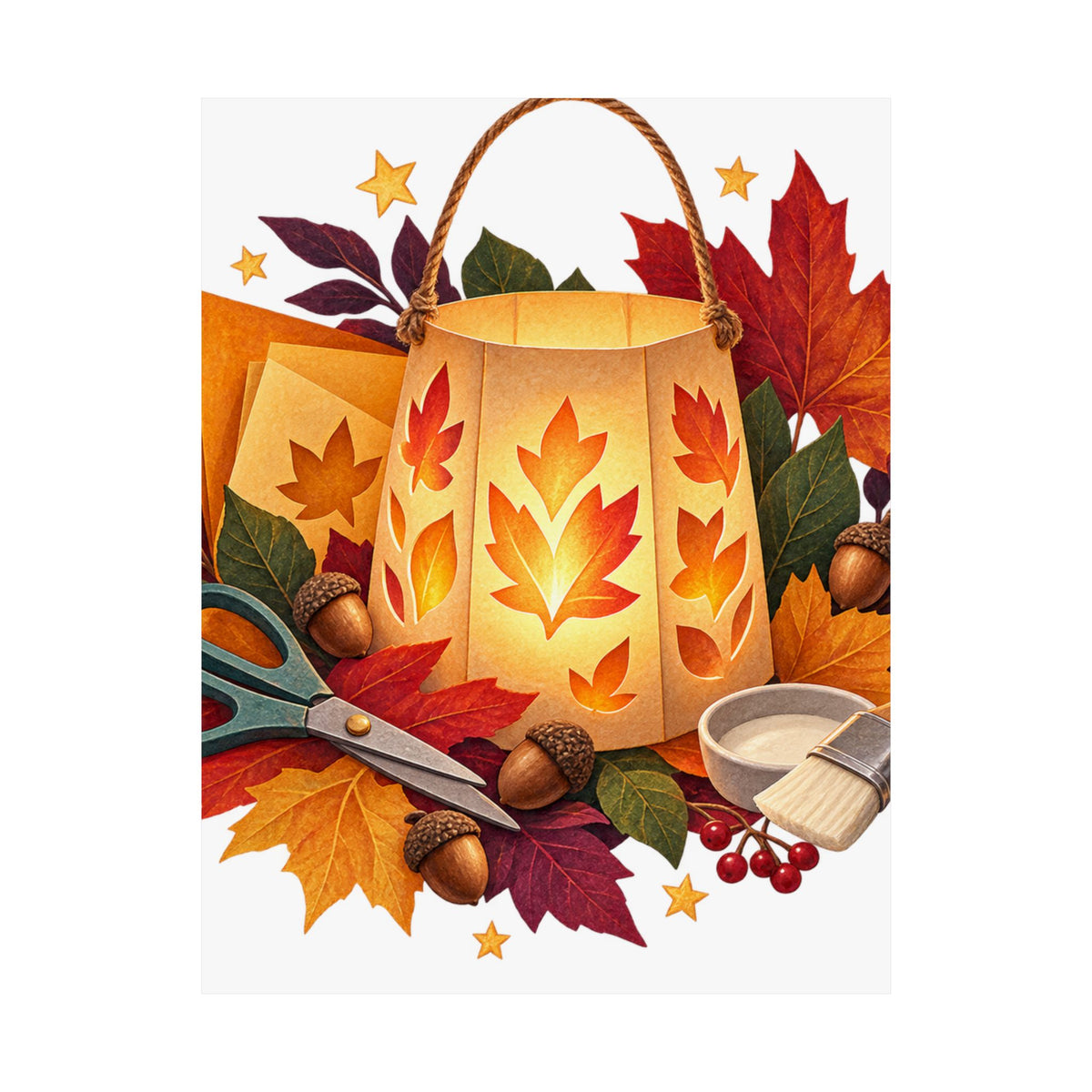 Autumn Lantern Making Workshop Poster