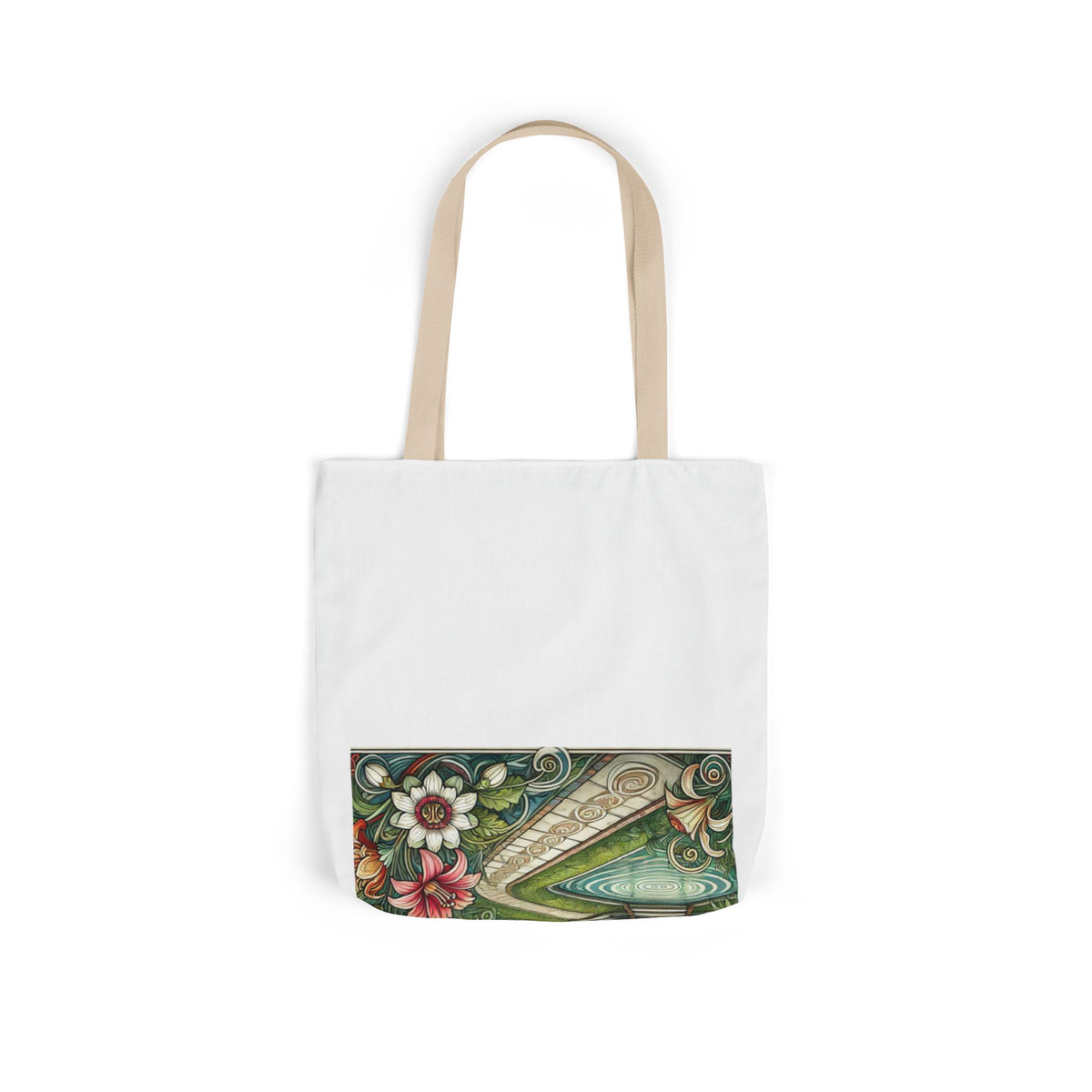 Botanical Gazebo Garden Art Nouveau Canvas Tote Bag