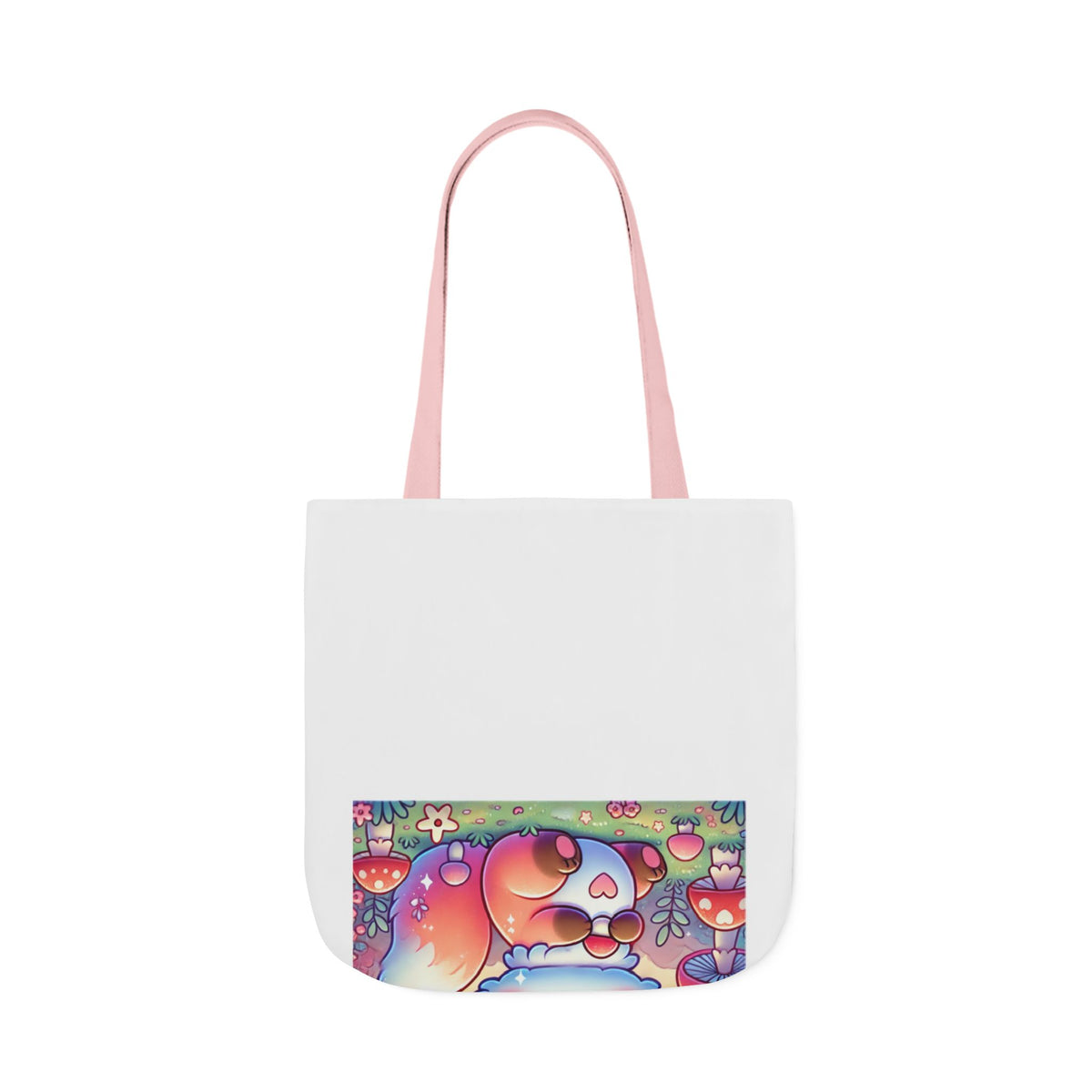 Pastel Woodland Fox Mushroom Kawaii Canvas Tote Bag