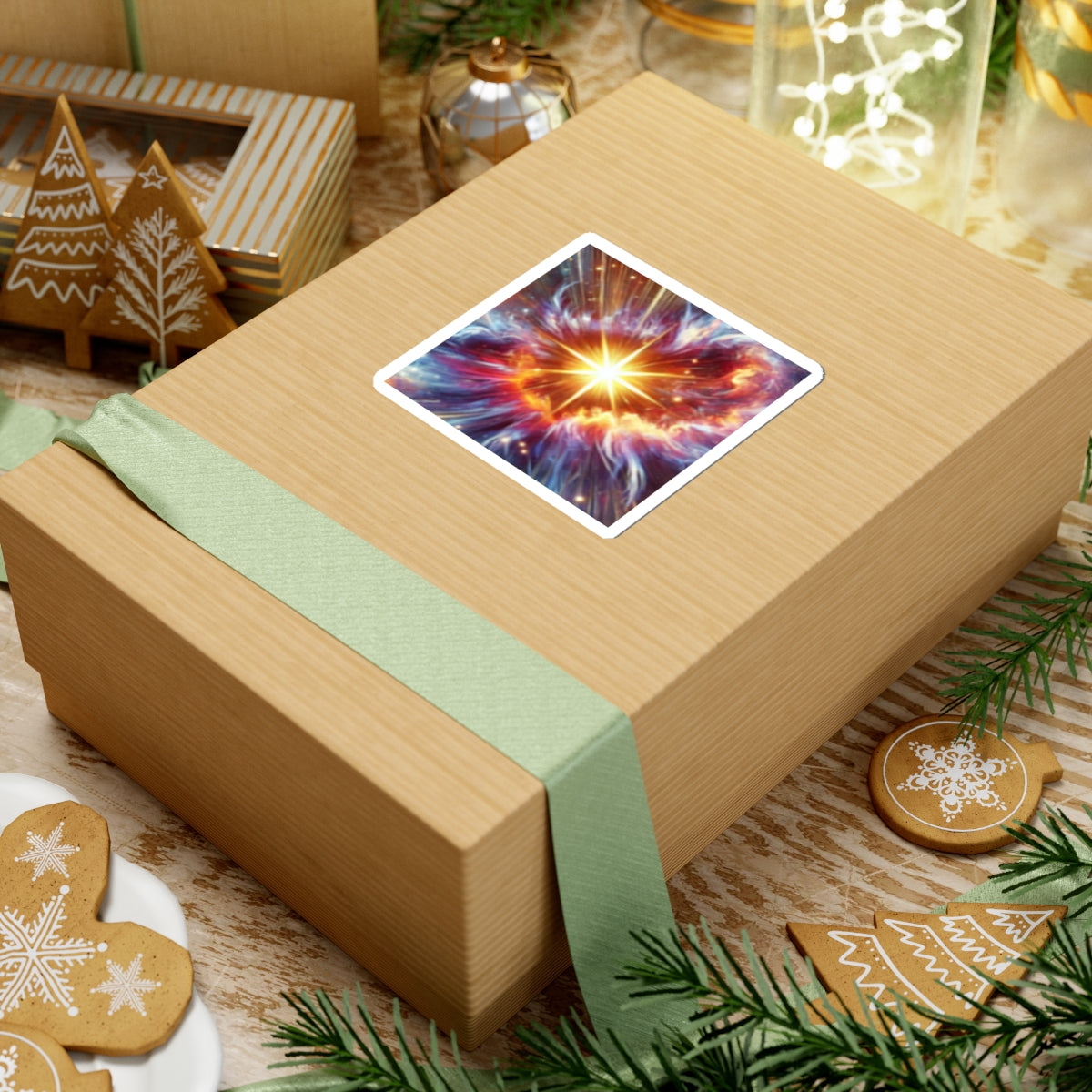 Cosmic Starburst Energy Abstract Space Sticker for Laptop
