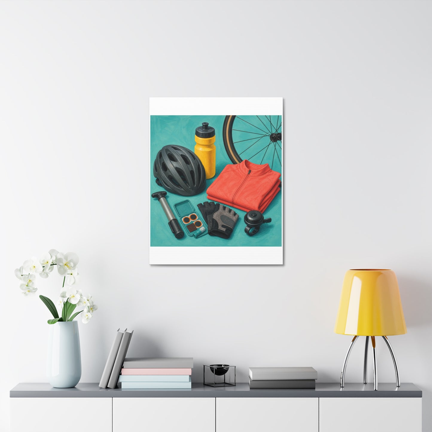 Colorful Cycling Gear Hobby Canvas Art