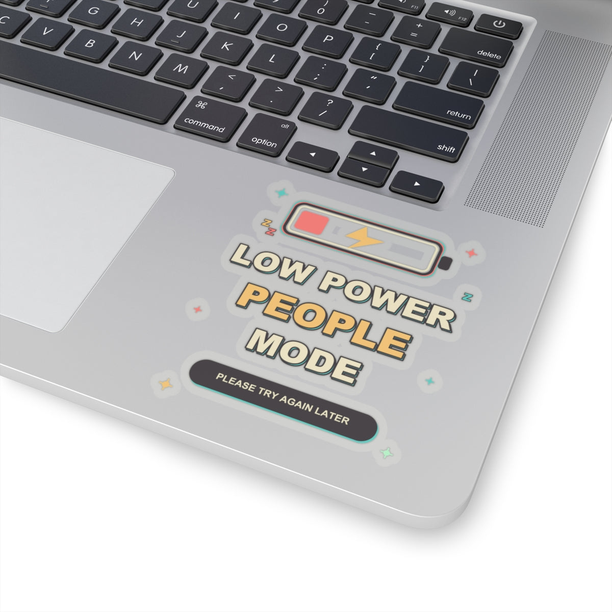Low Power People Mode Funny Introvert Social Battery Sticker