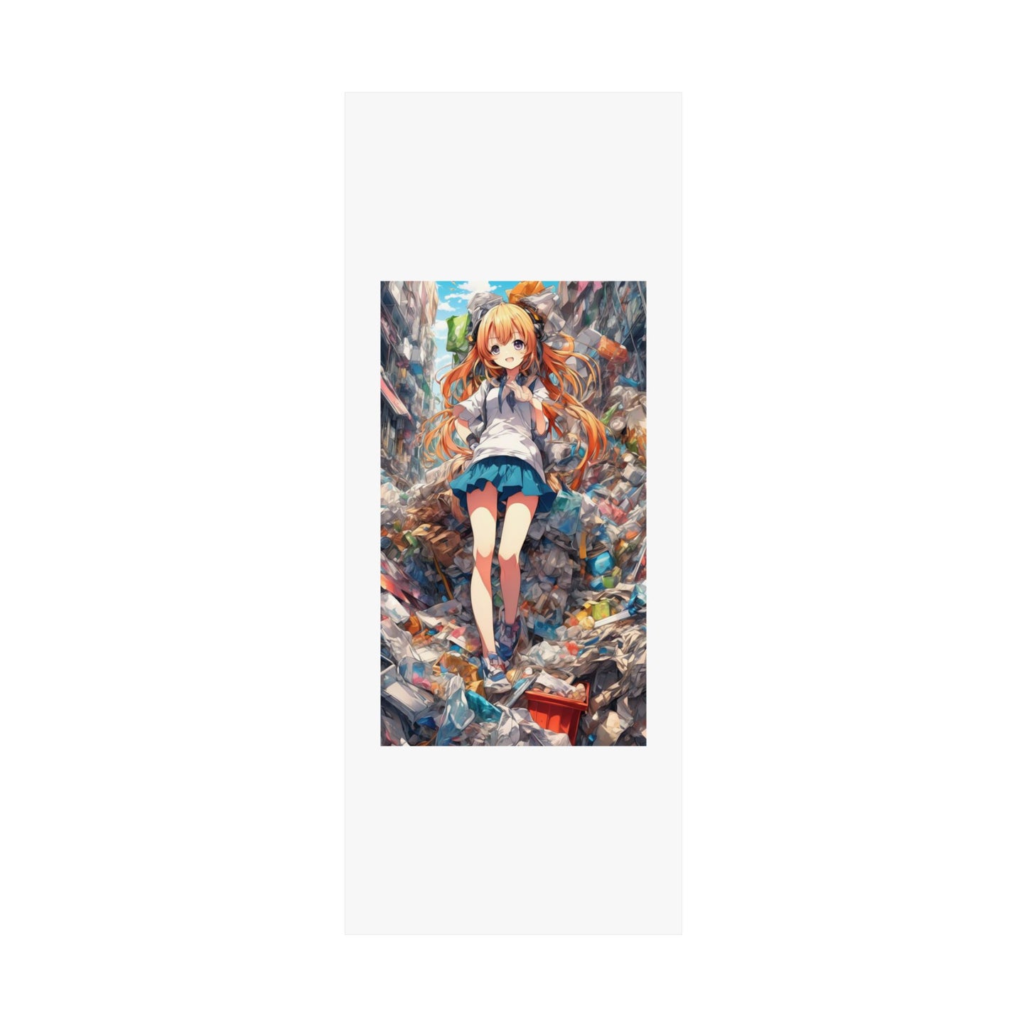 Recycling Rescue Anime Heroine Eco Street Art Poster