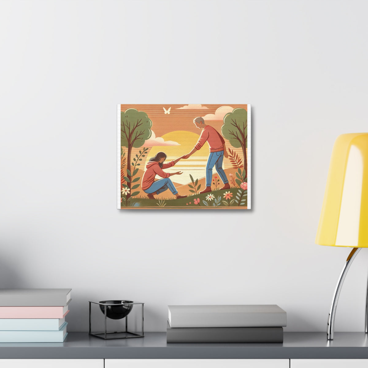 Helping Hands Sunset Garden Canvas Wall Art