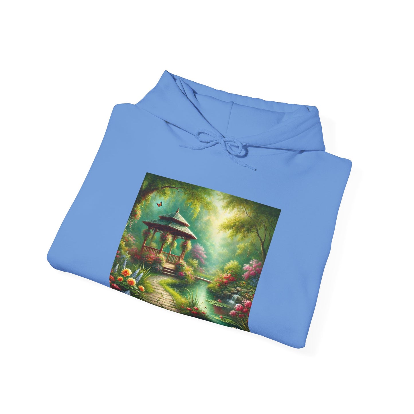 Spring Garden Gazebo Floral Landscape Hoodie