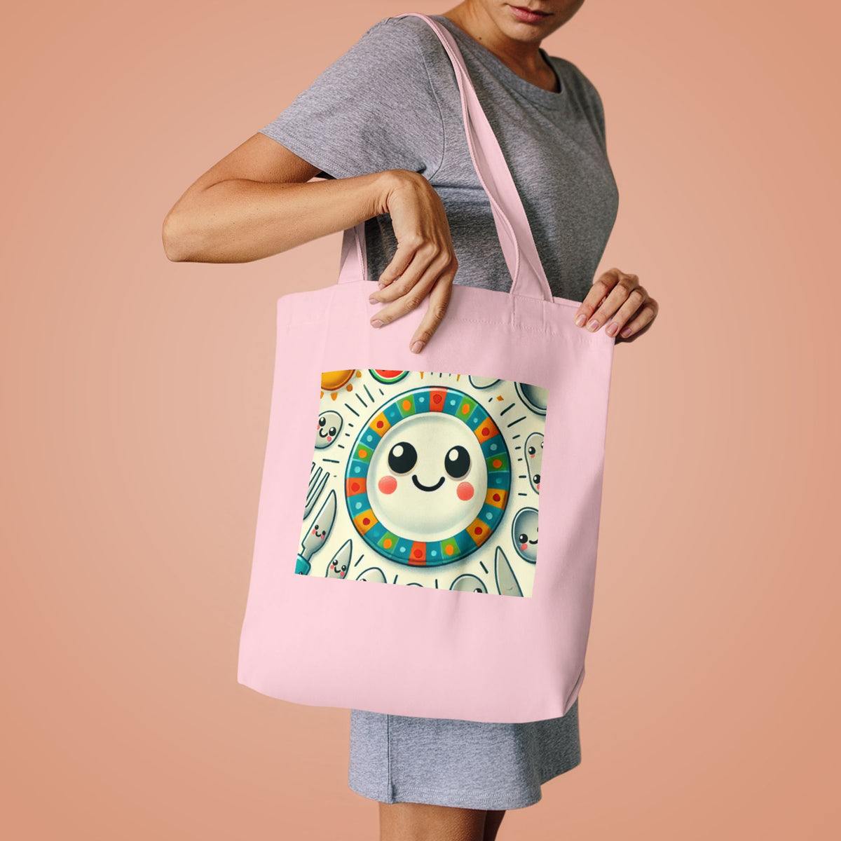 Happy Little Kitchen Club Kawaii Food Lover Market Tote Bag for Bakers