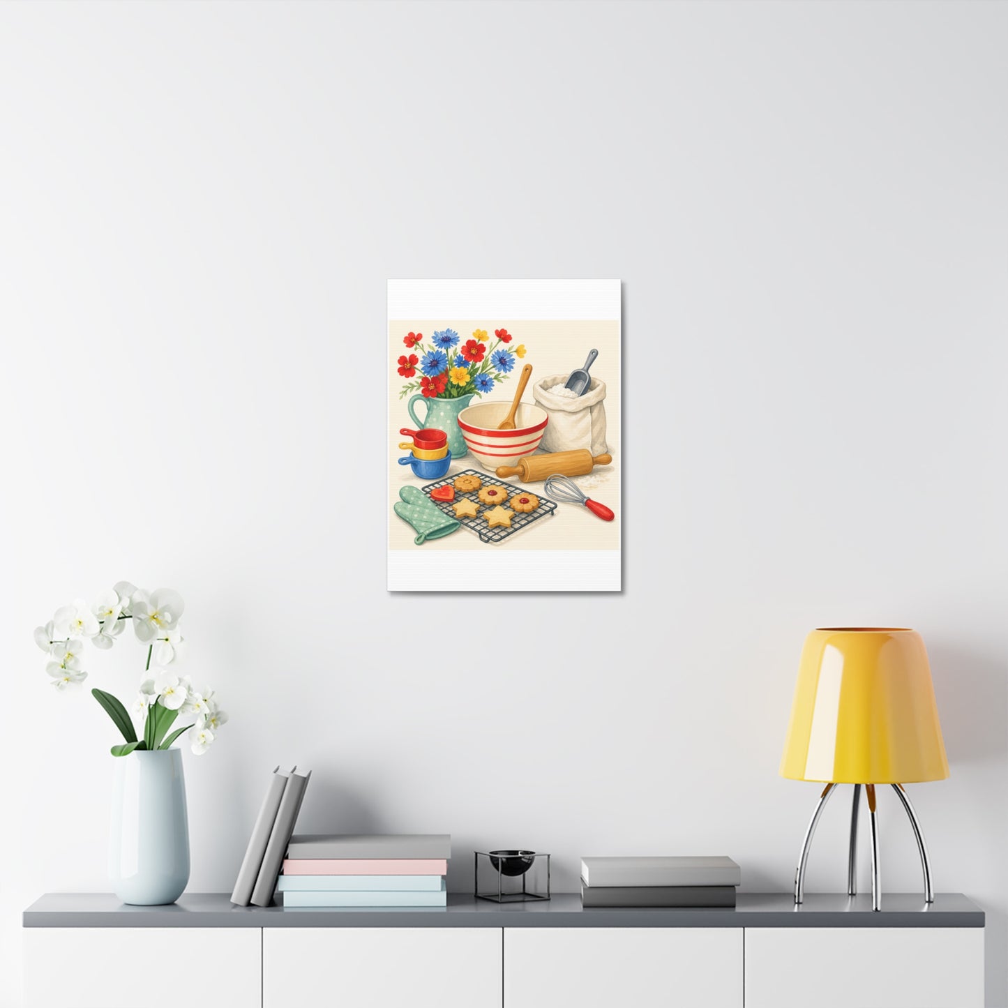 Cheerful Home Baking Hobby Canvas Art