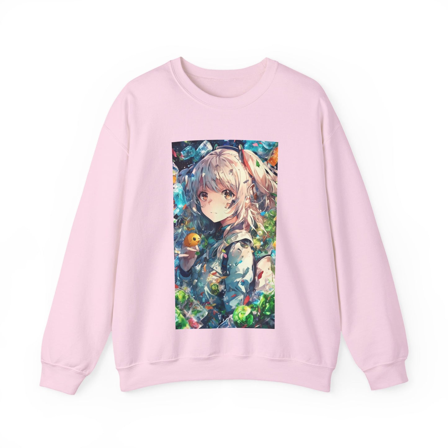 Crystal Bottle Anime Portrait Cozy Art Sweatshirt