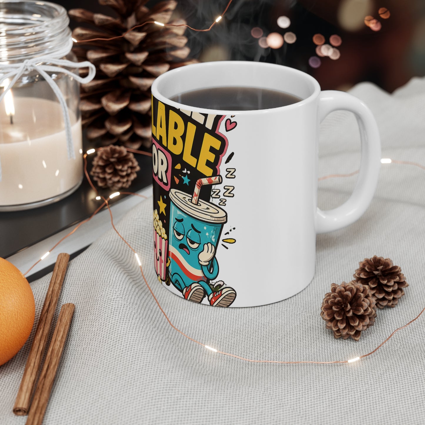 Emotionally Available For Snacks Funny Snack Mug