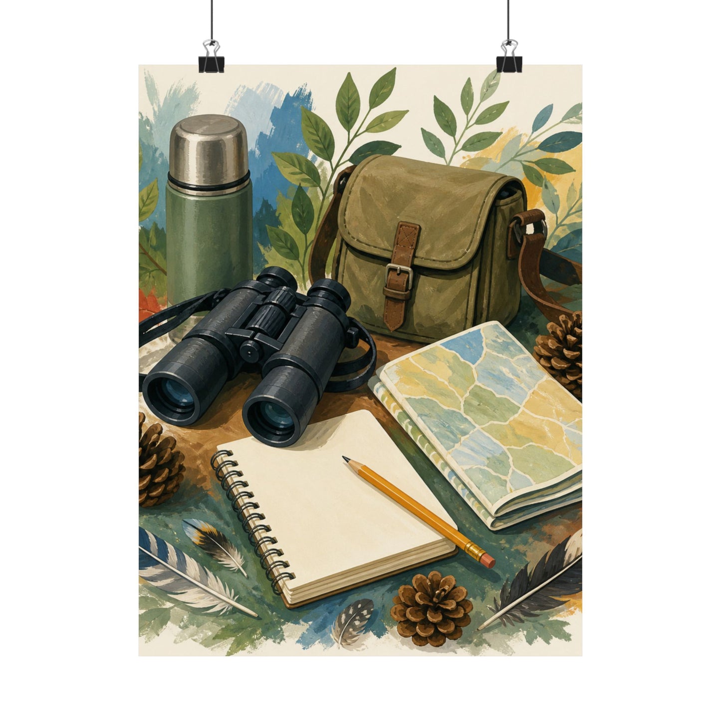 Peaceful Birdwatching Hobby Art Poster