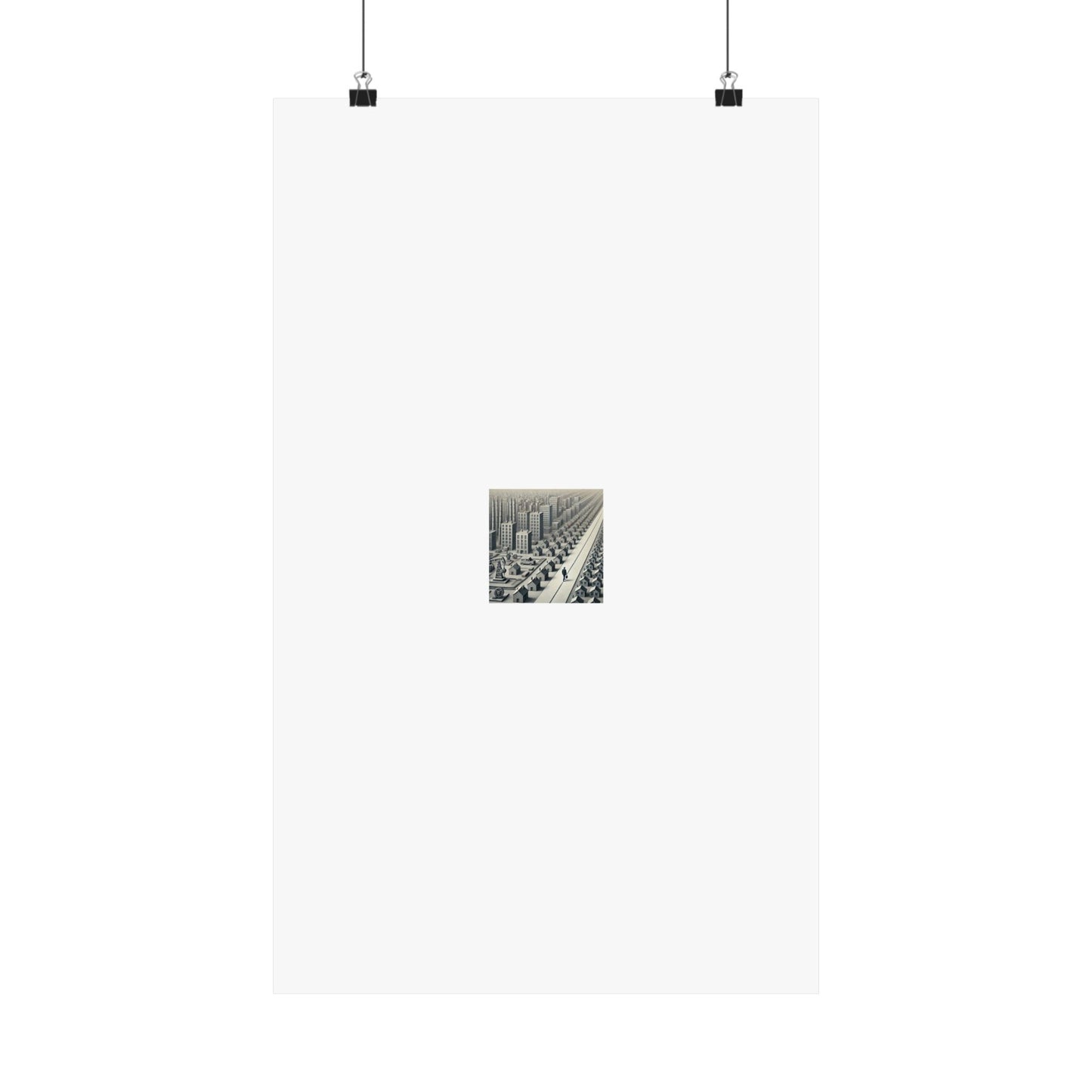 Monochrome Urban Factory Cityscape Poster Industrial Wall Art Gift