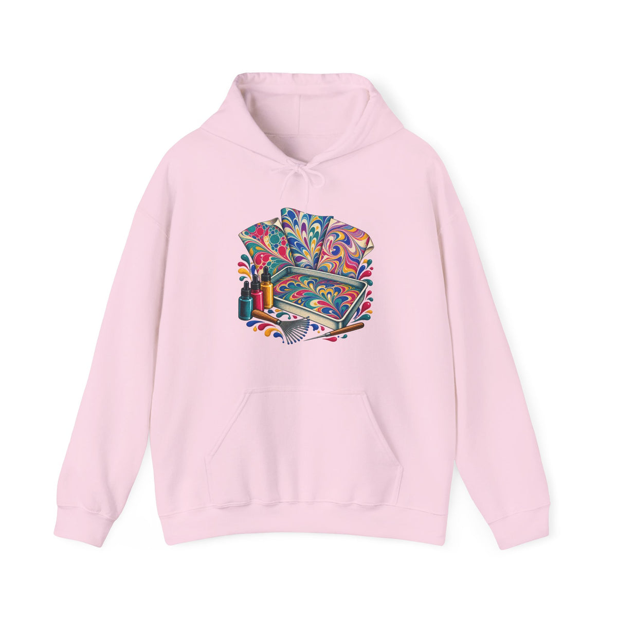 Colorful Paper Marbling Workshop Hoodie