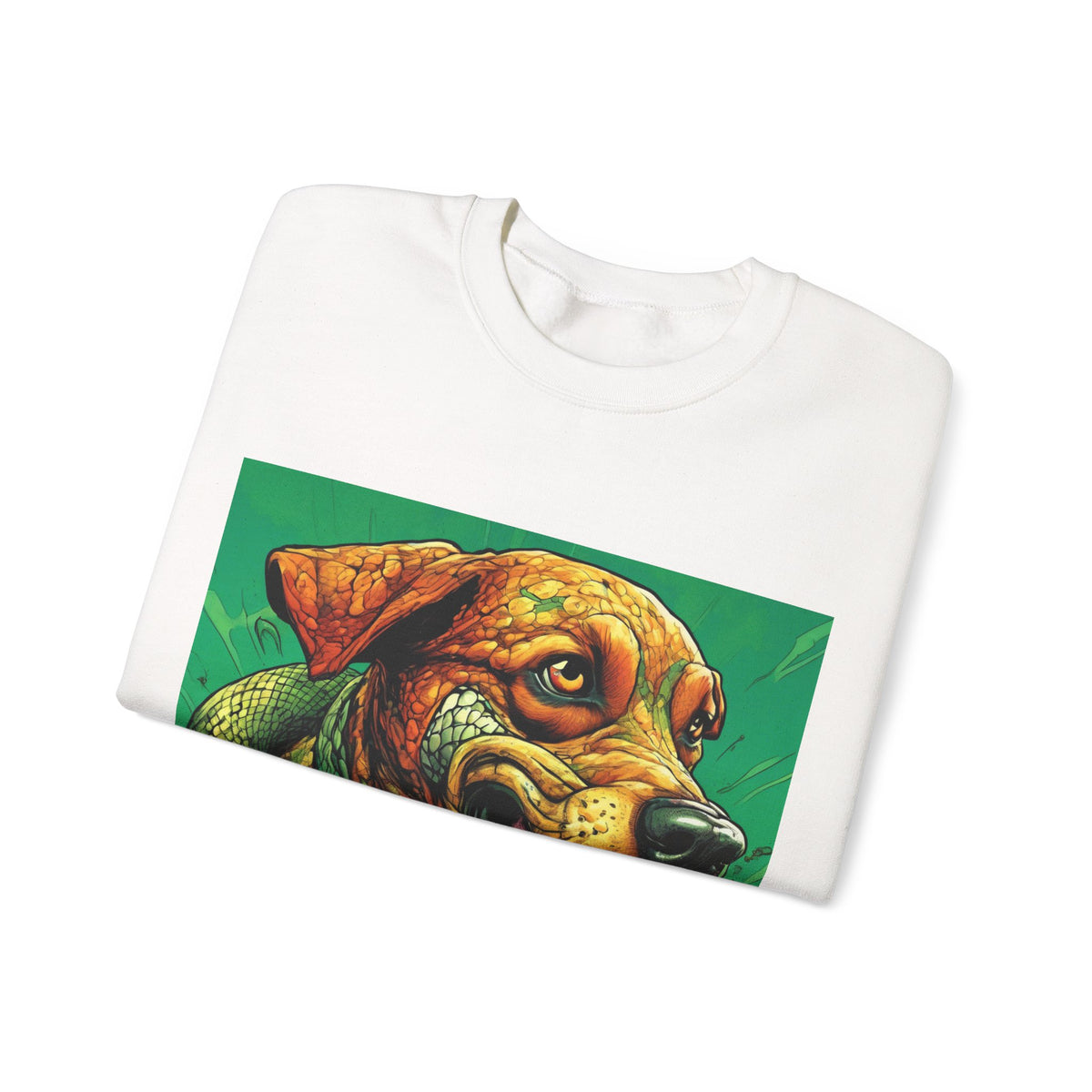 Serpent Guardian Dog Bold Fantasy Art Sweatshirt