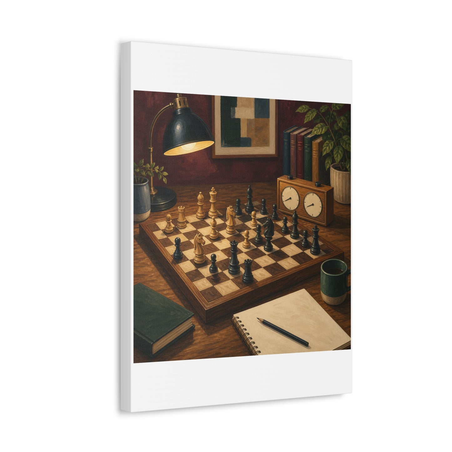 Cozy Chess Strategy Game Hobby Canvas Art
