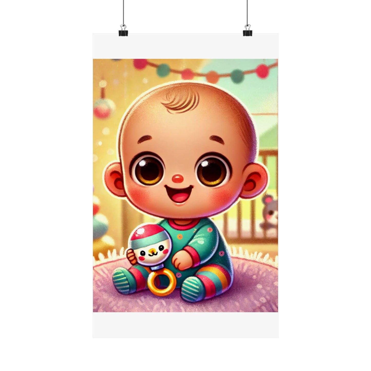 Cheerful Baby Nursery Playroom Art Poster