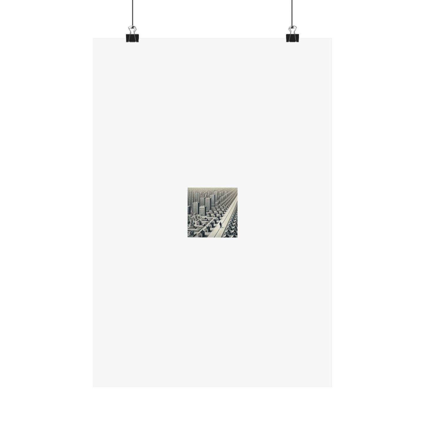 Monochrome Urban Factory Cityscape Poster Industrial Wall Art Gift