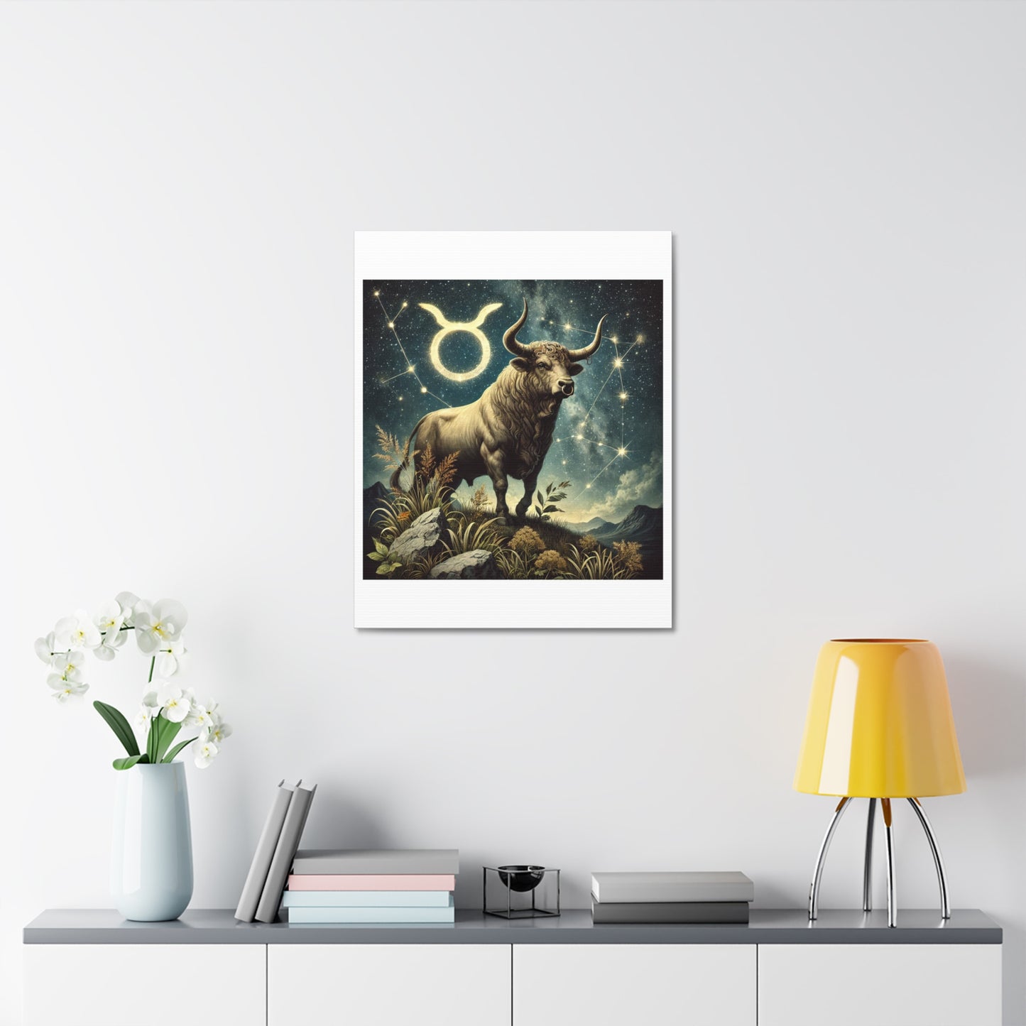 Taurus Bull Constellation Celestial Canvas Wall Art