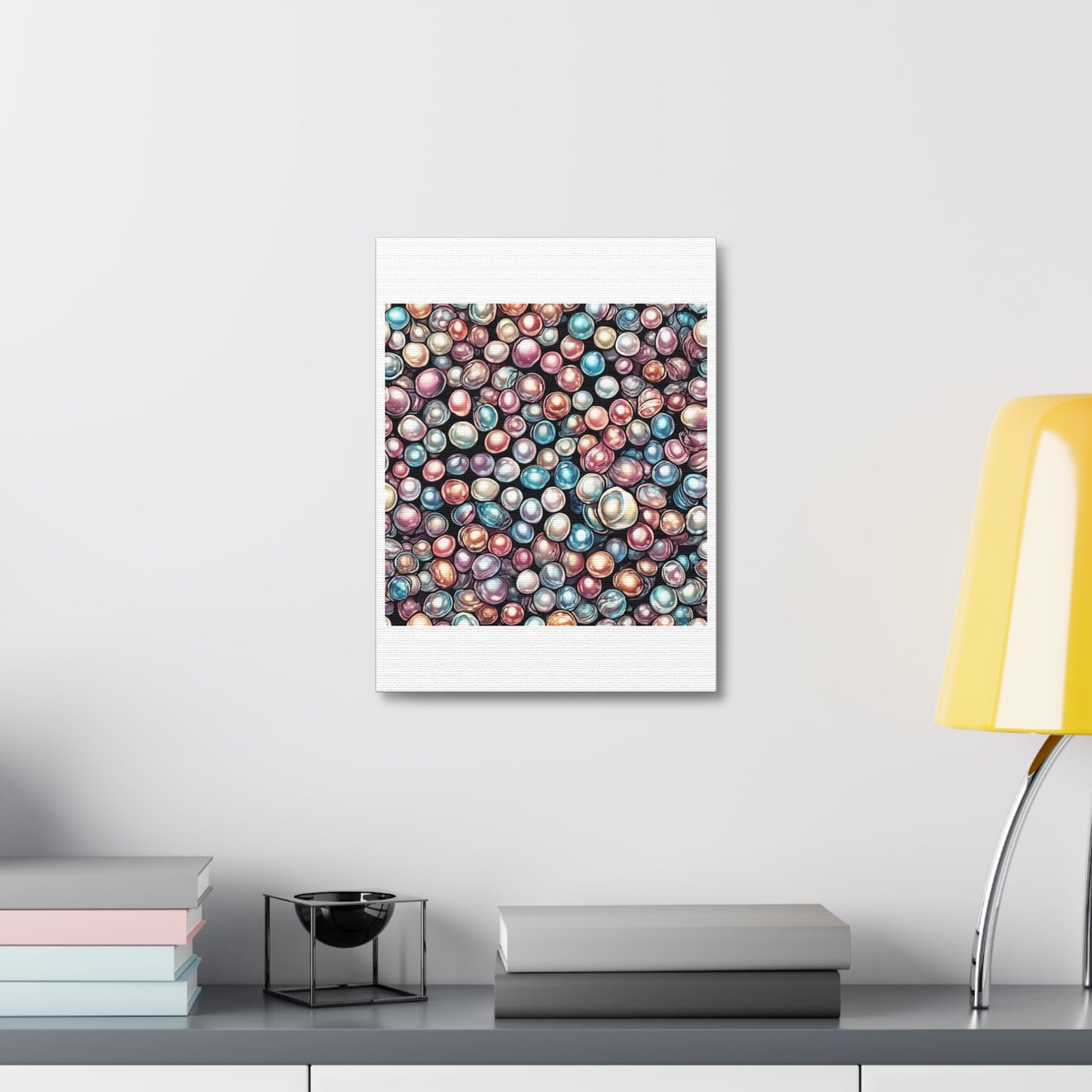 Pearl Bubble Pattern Abstract Gift Art Canvas