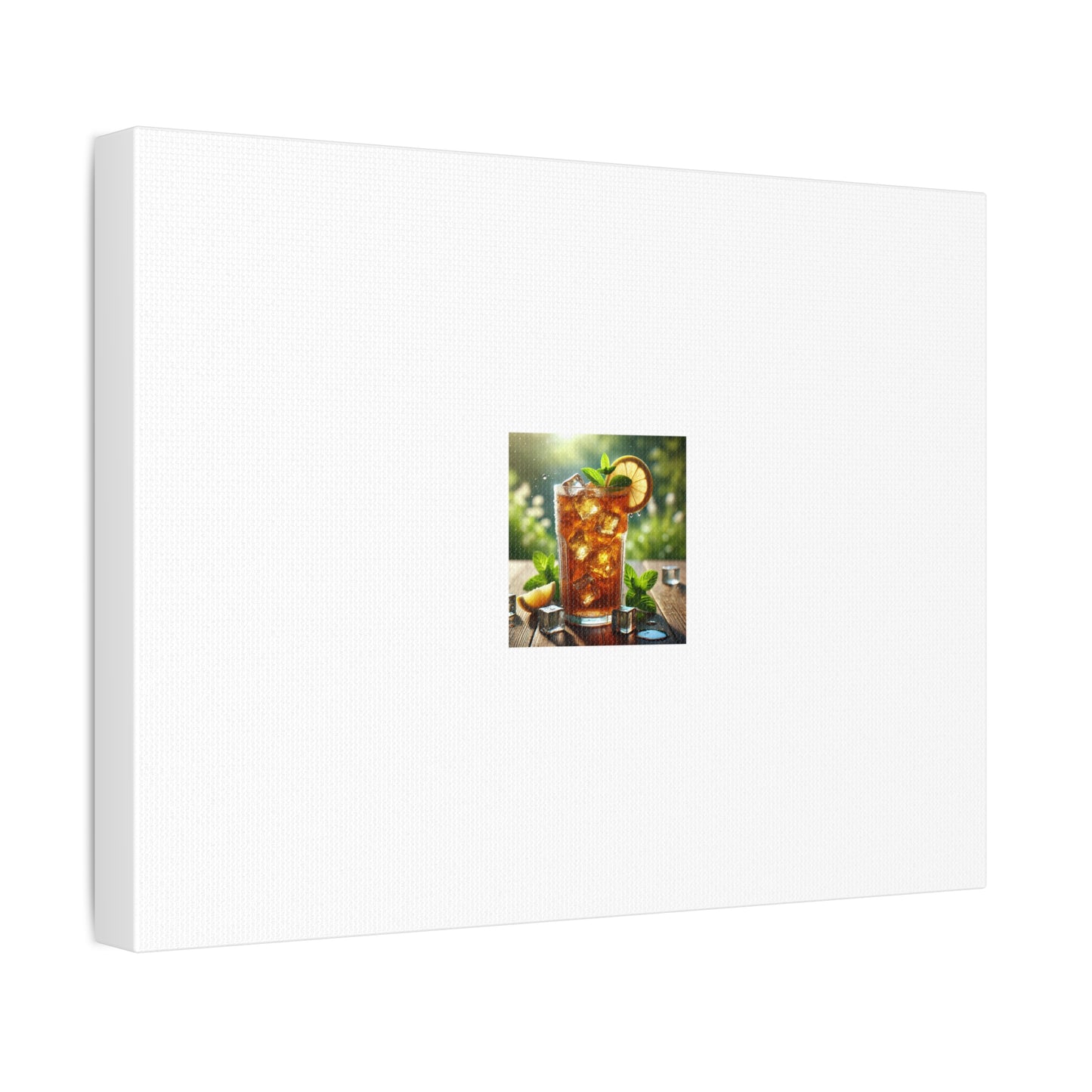 Sunlit Iced Tea Lemon Mint Kitchen Drink Canvas Wall Art