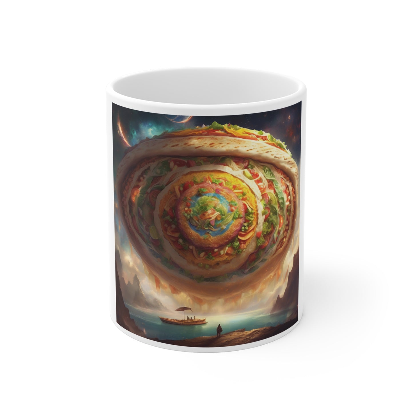 Cosmic Taco Portal Surreal Food Fantasy Art Coffee Mug