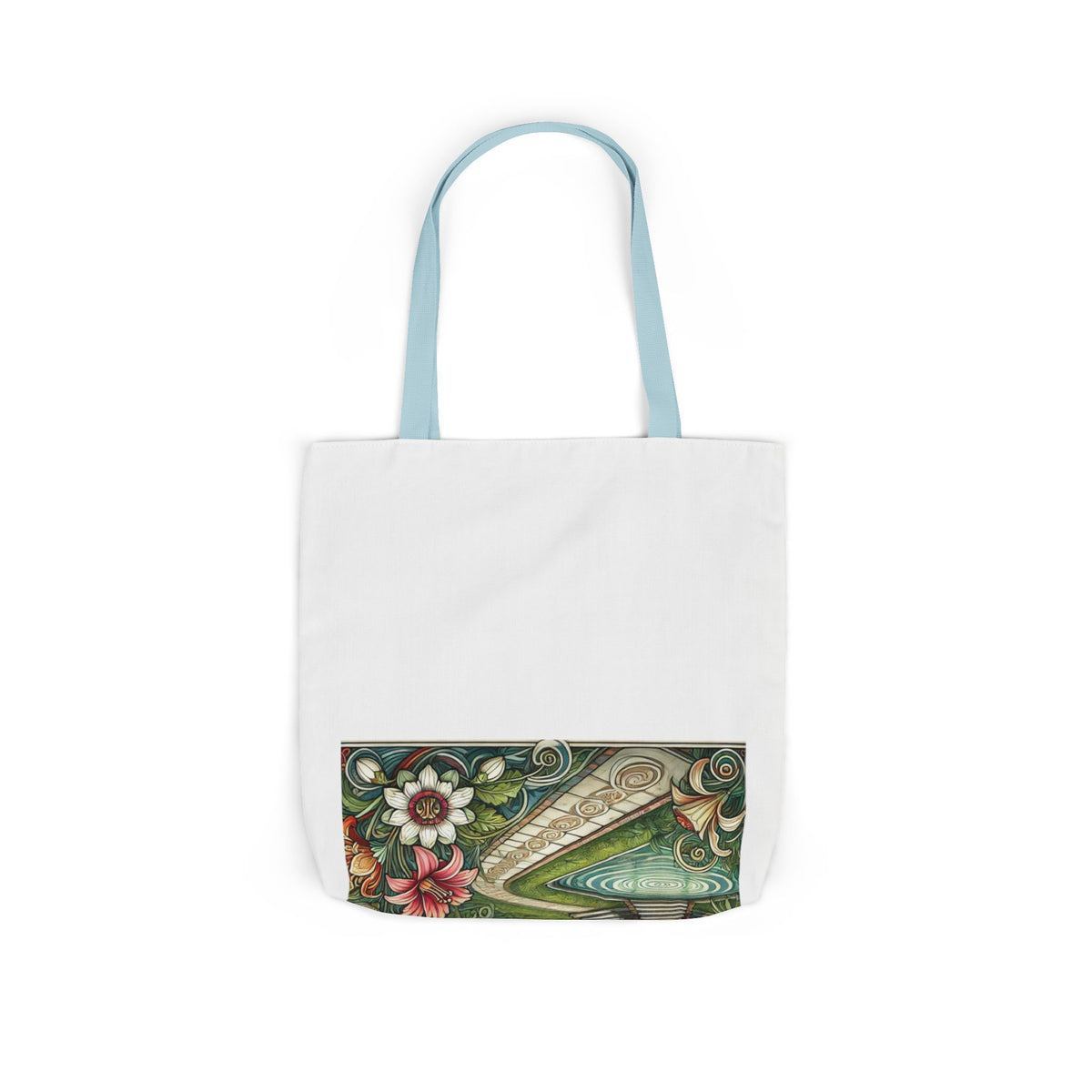 Botanical Gazebo Garden Art Nouveau Canvas Tote Bag
