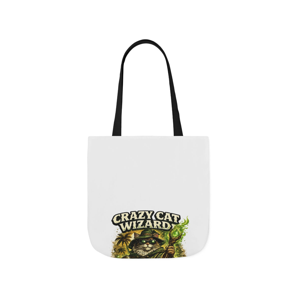 Crazy Cat Wizard Funny Fantasy Magic Tote Bag