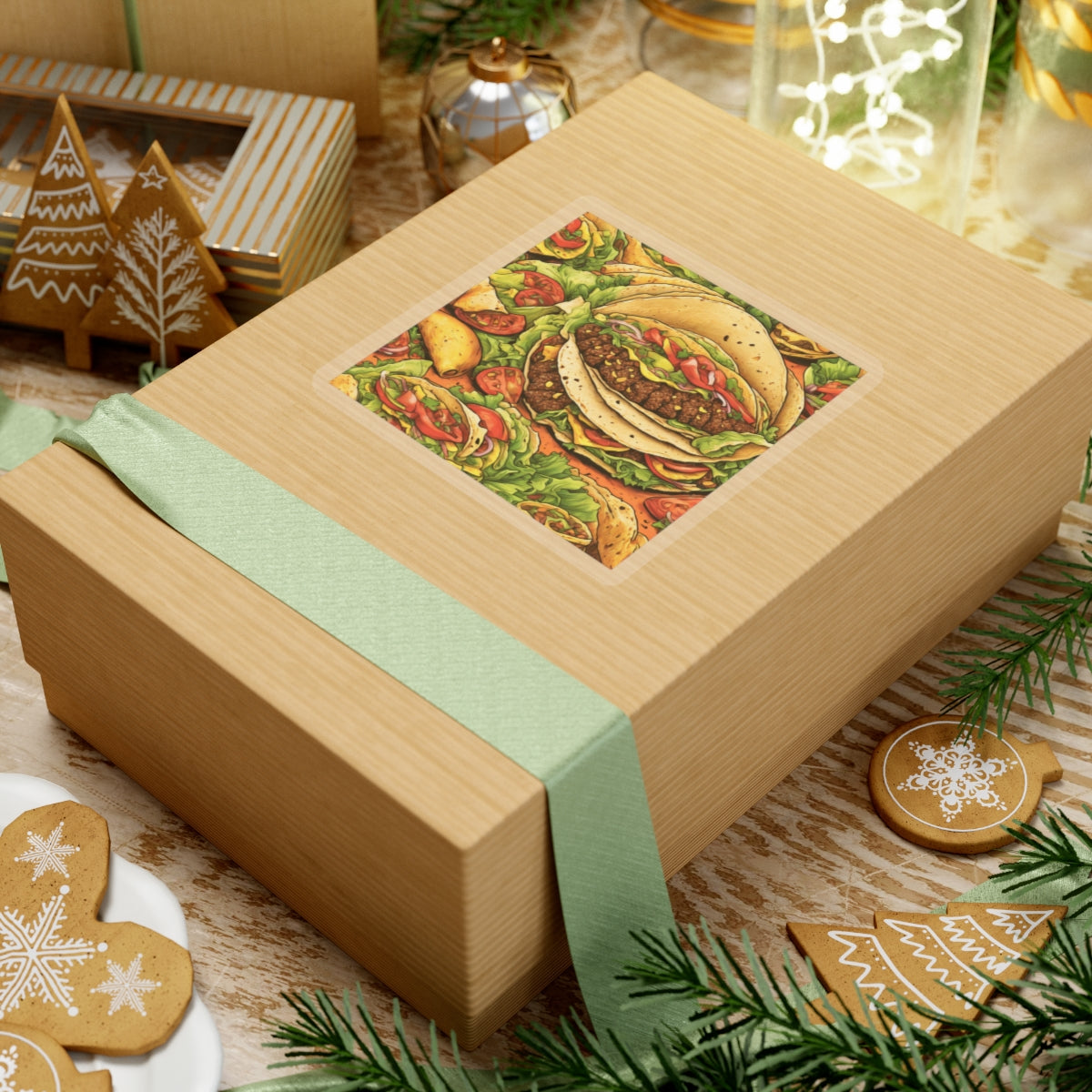 Stacked Taco Fiesta Foodie Gift Art Sticker