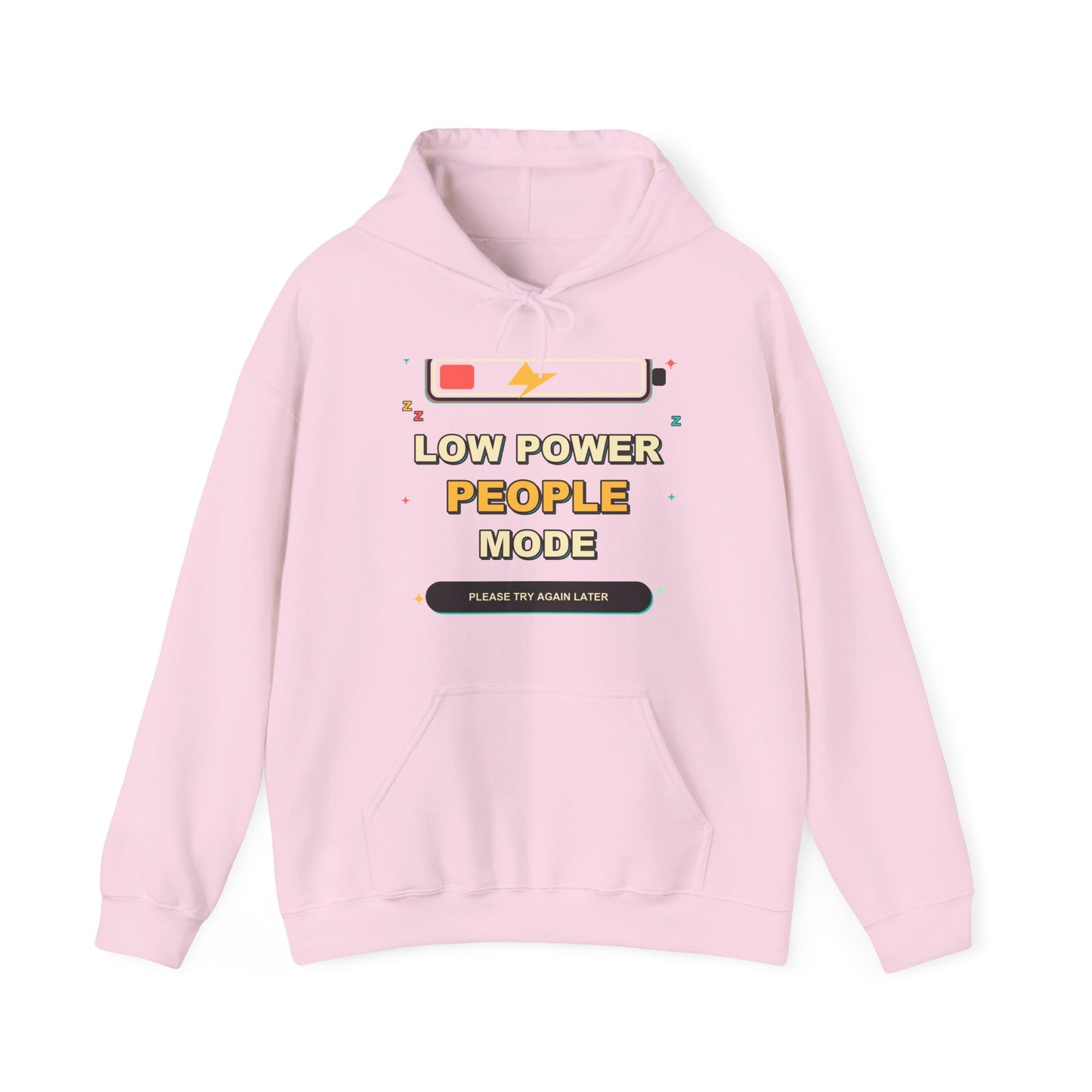 Low Power People Mode Funny Introvert Social Battery Hoodie