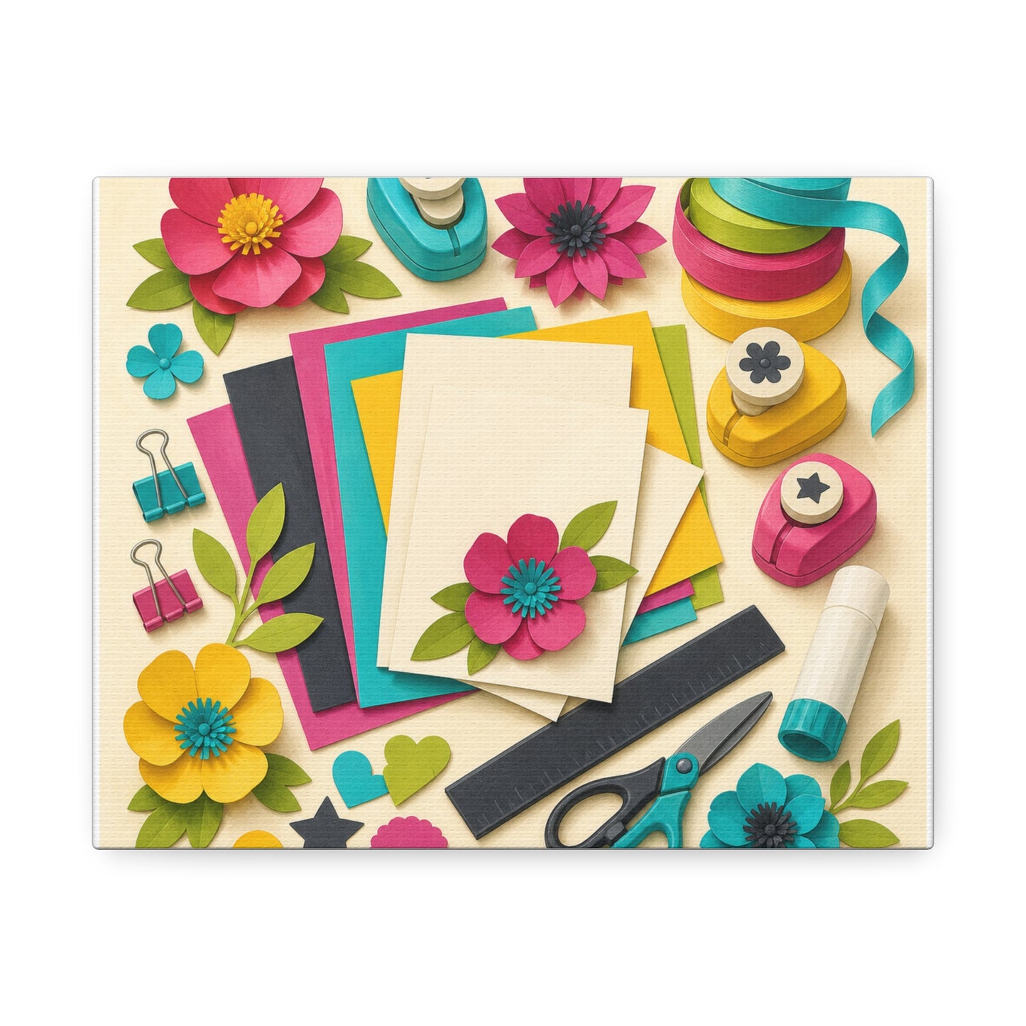 Bright Paper Crafting Hobby Canvas Art