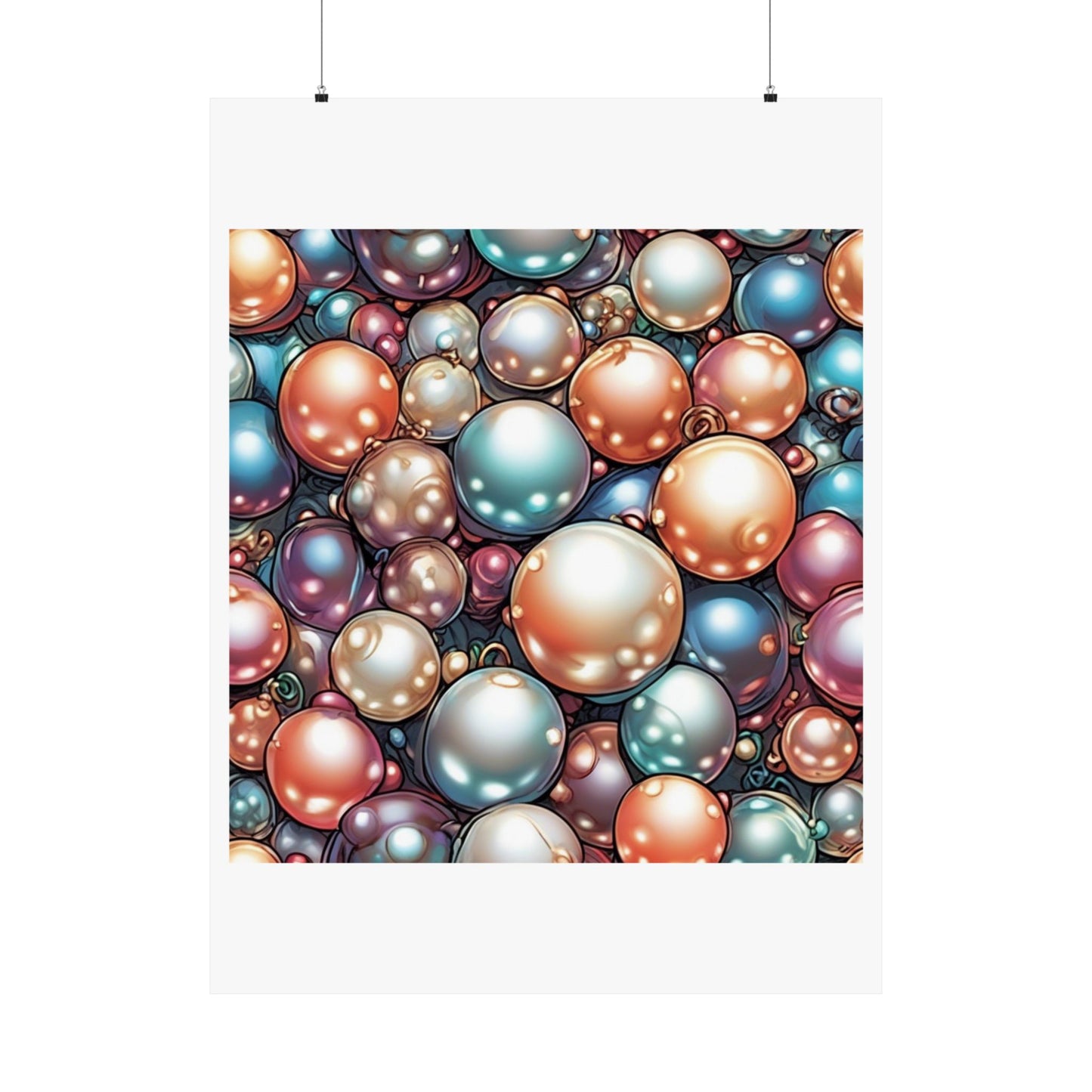 Glossy Orb Marble Abstract Gift Art Poster