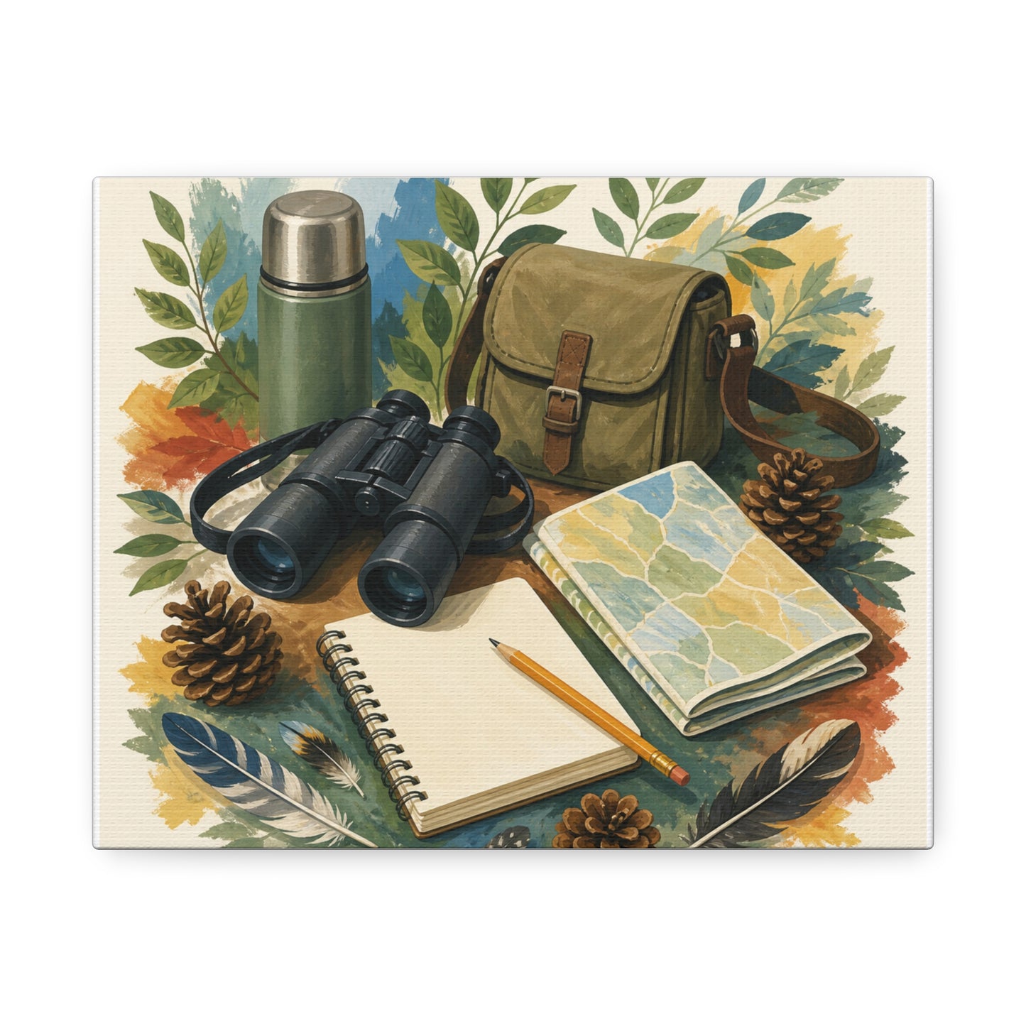 Peaceful Birdwatching Hobby Art Canvas Art