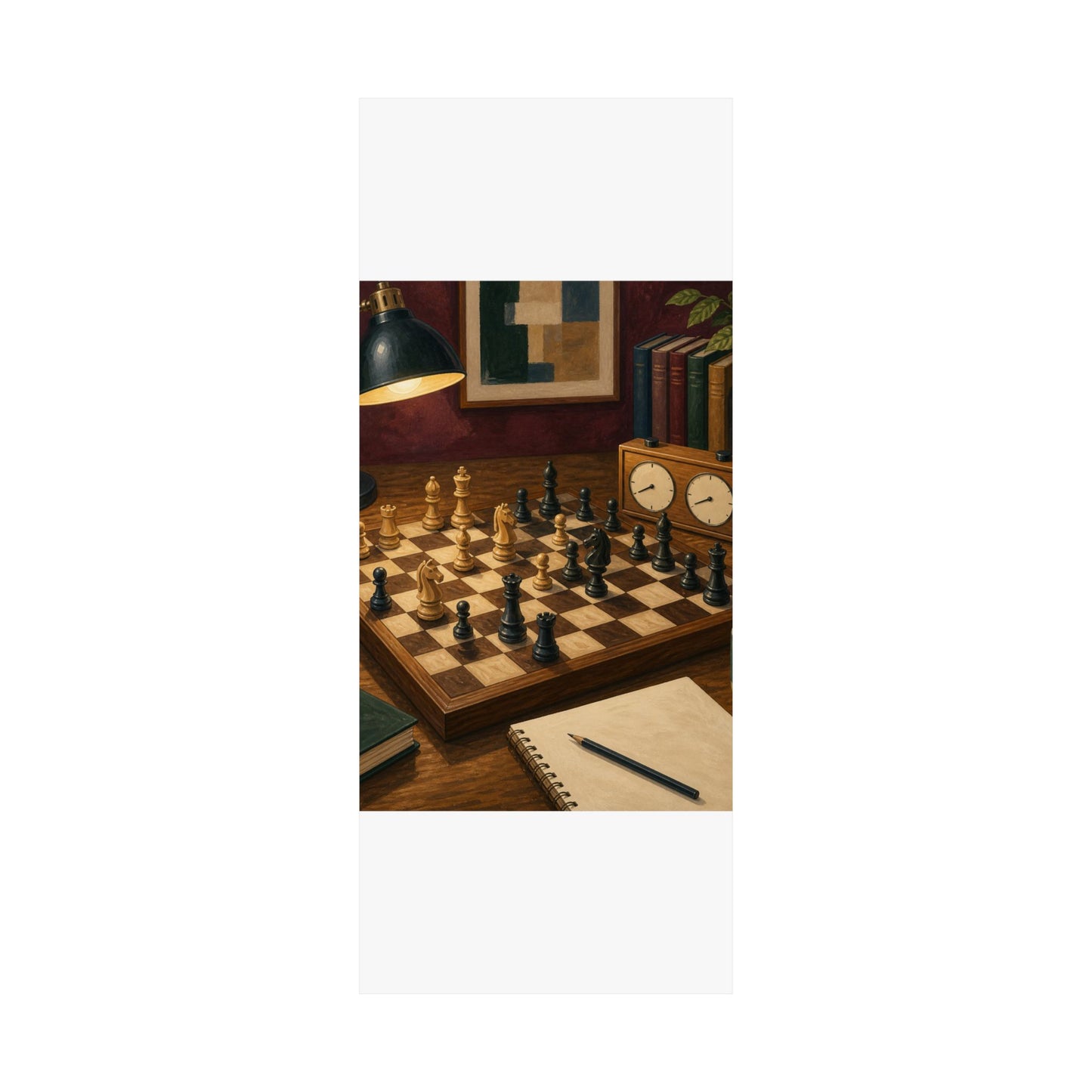 Cozy Chess Strategy Game Hobby Poster