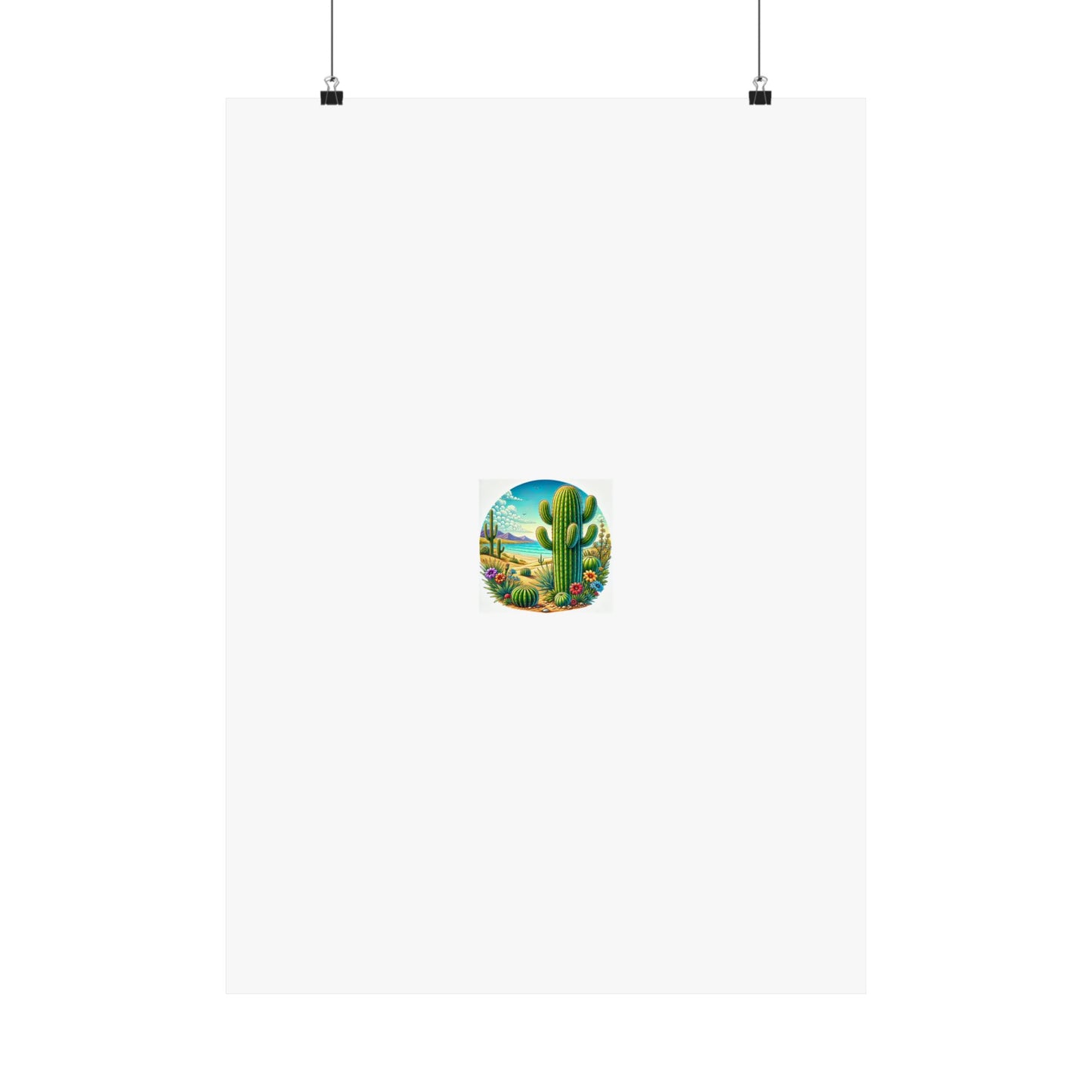 Desert Cactus Bloom Garden Poster Botanical Desert Wall Art Gift