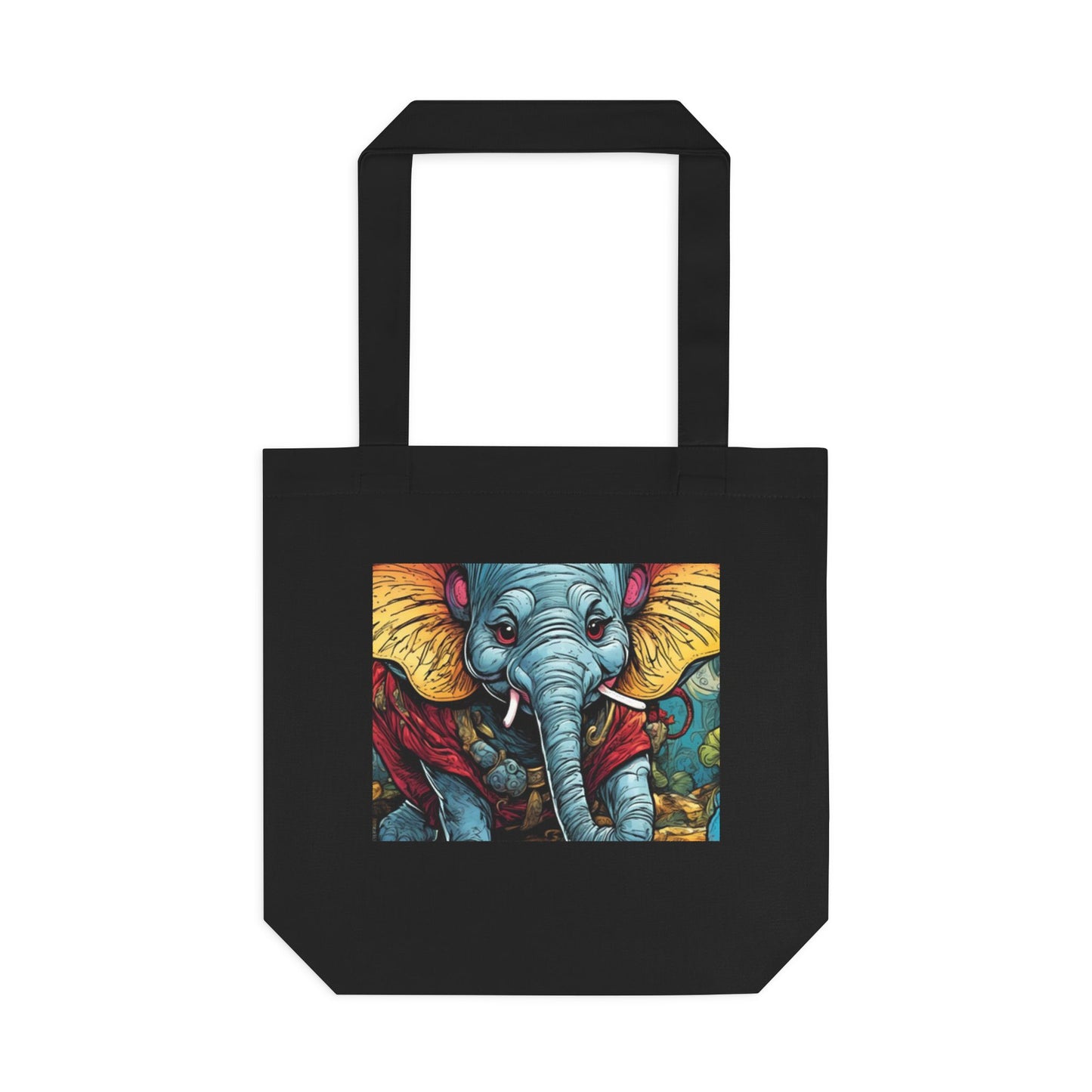 Colorful Elephant Garden Parade Animal Art Tote Bag for Gifts
