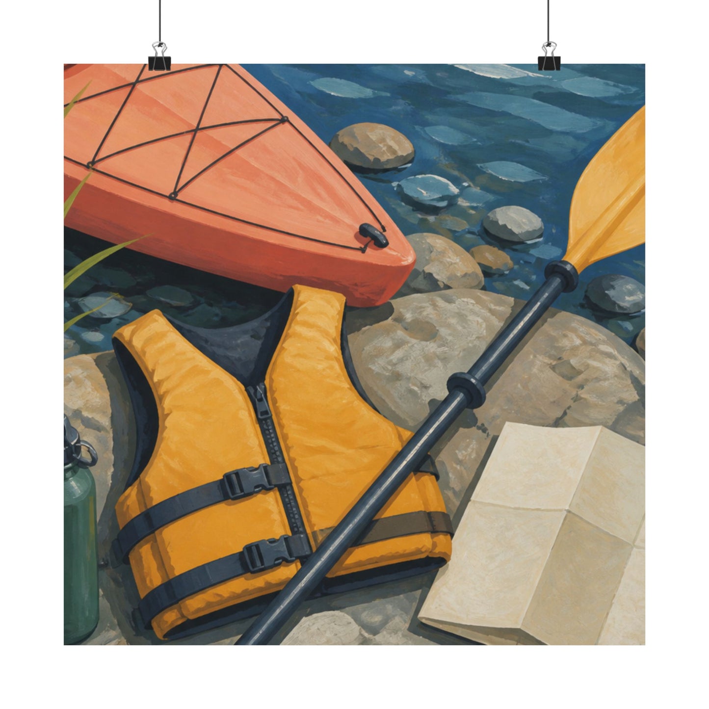 Calm Kayaking Adventure Art Poster