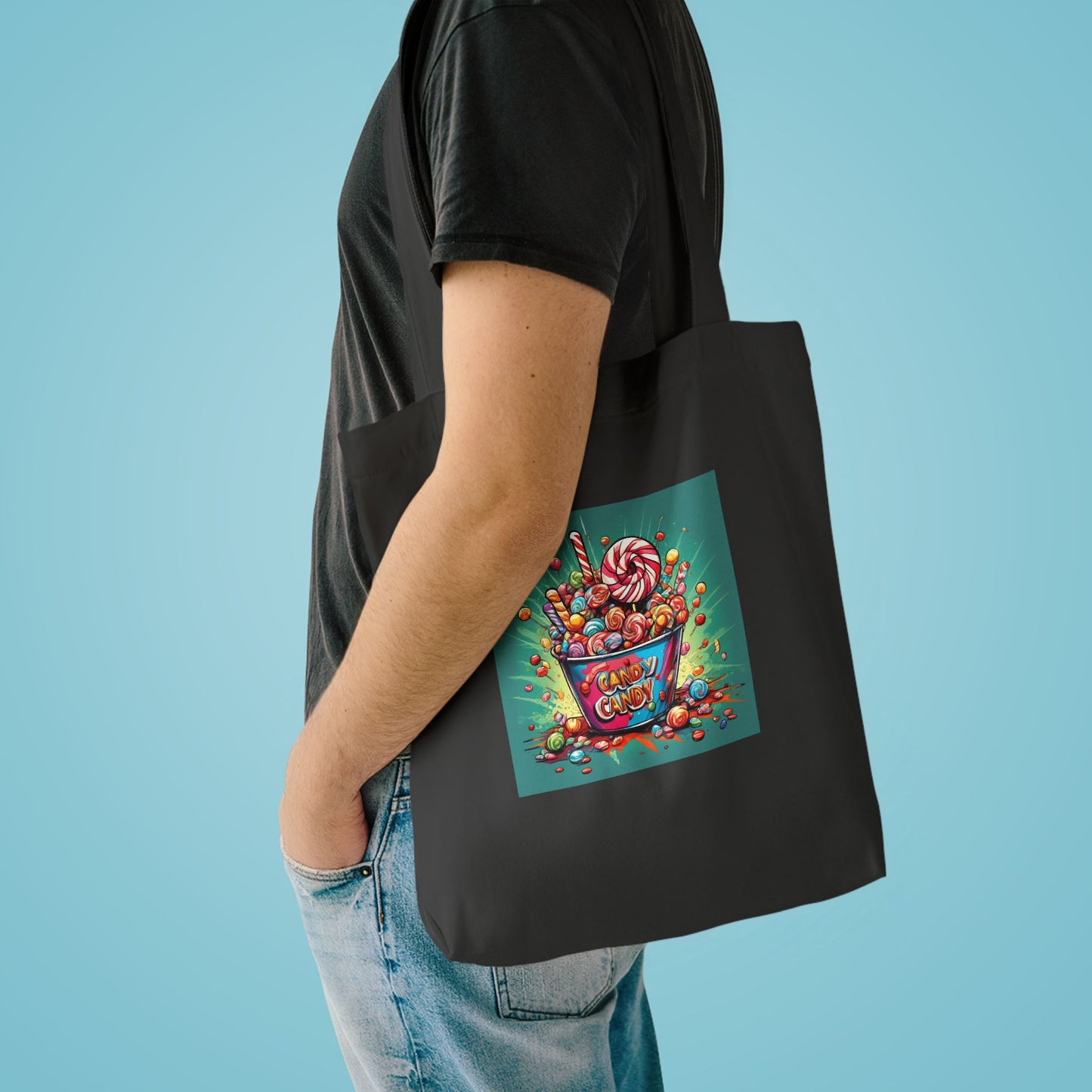 Holiday Candy Bucket Sweets Gift Art Tote Bag