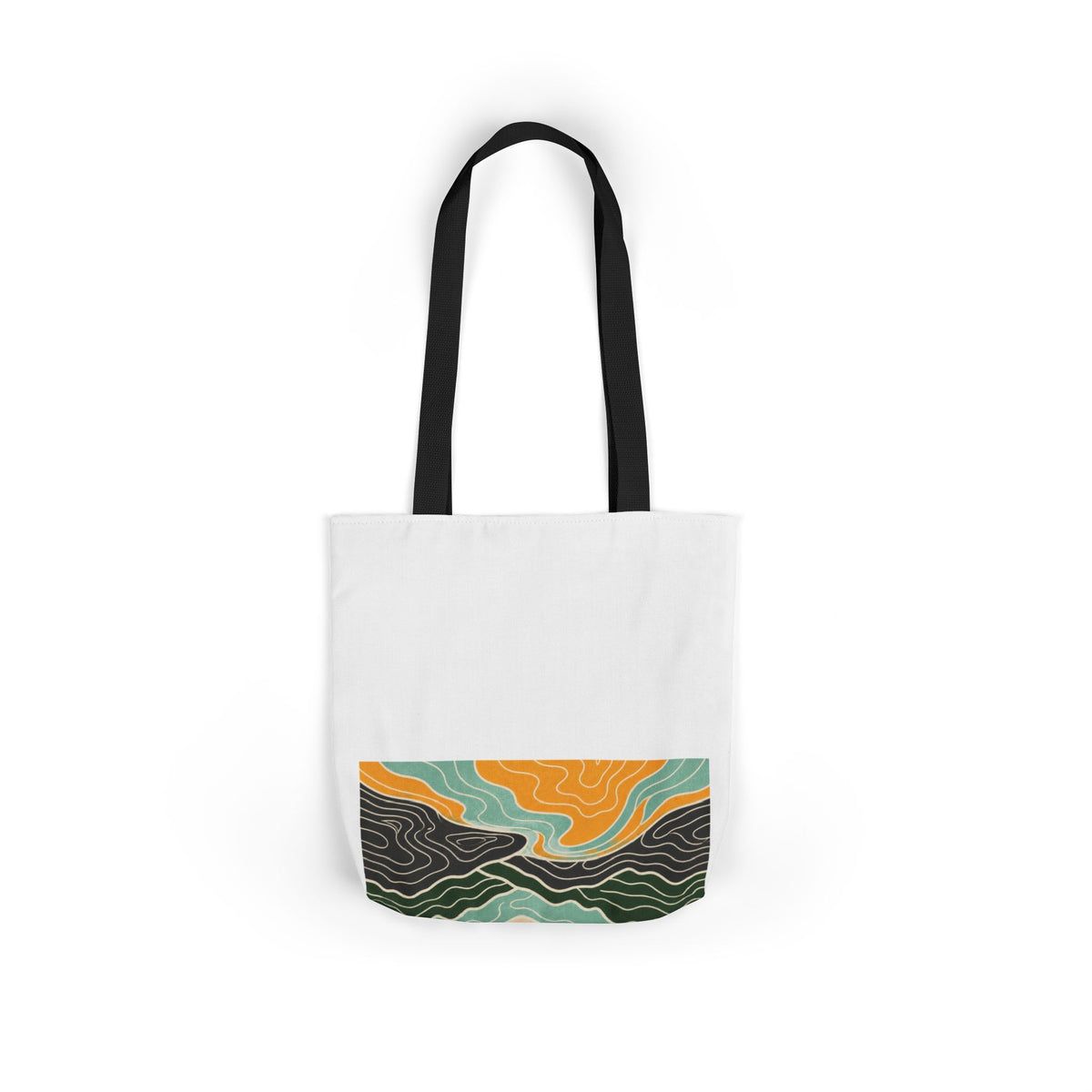 Topographic Sunrise Modern Outdoor Adventure Tote Bag