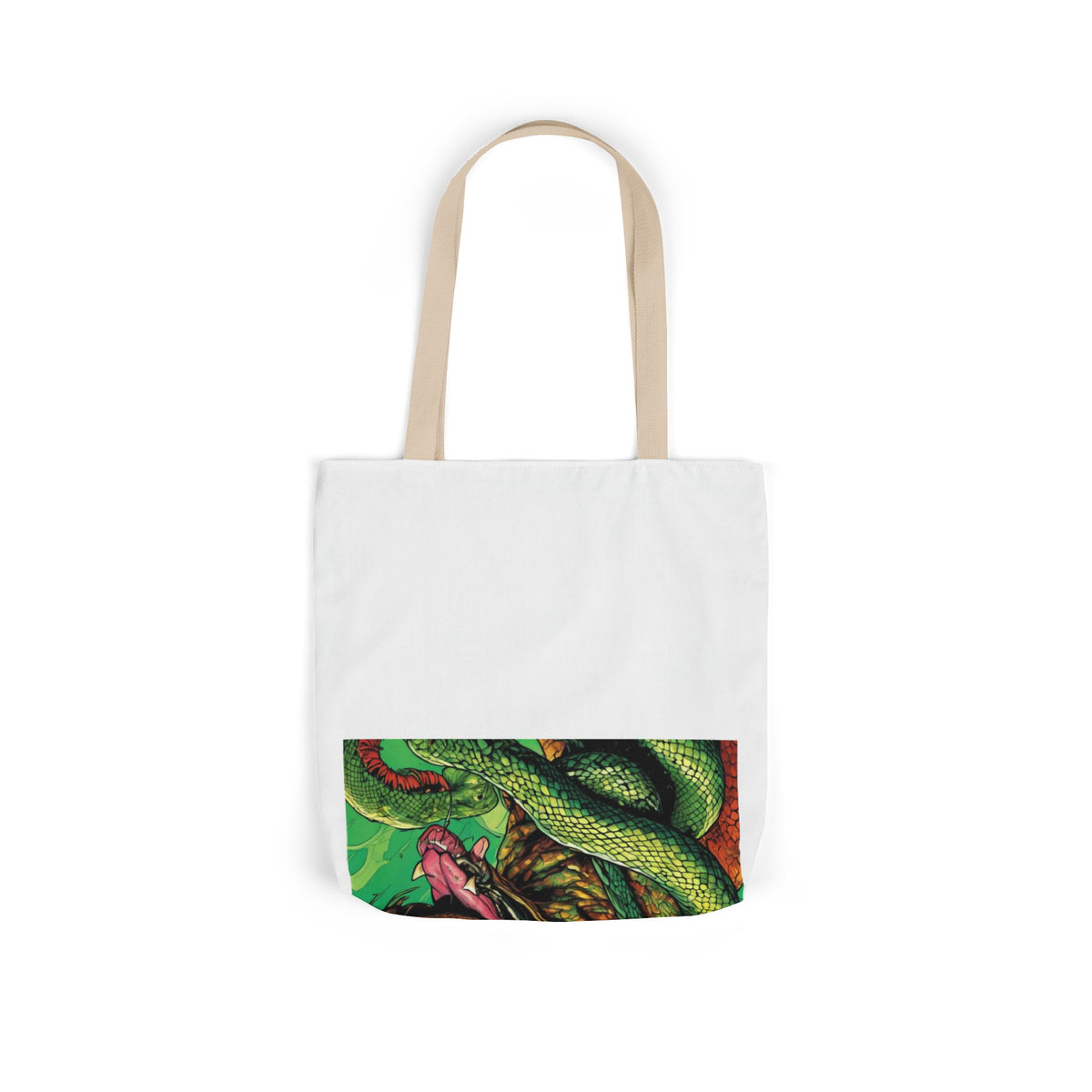 Serpent Guardian Dog Bold Fantasy Creature Tote Bag
