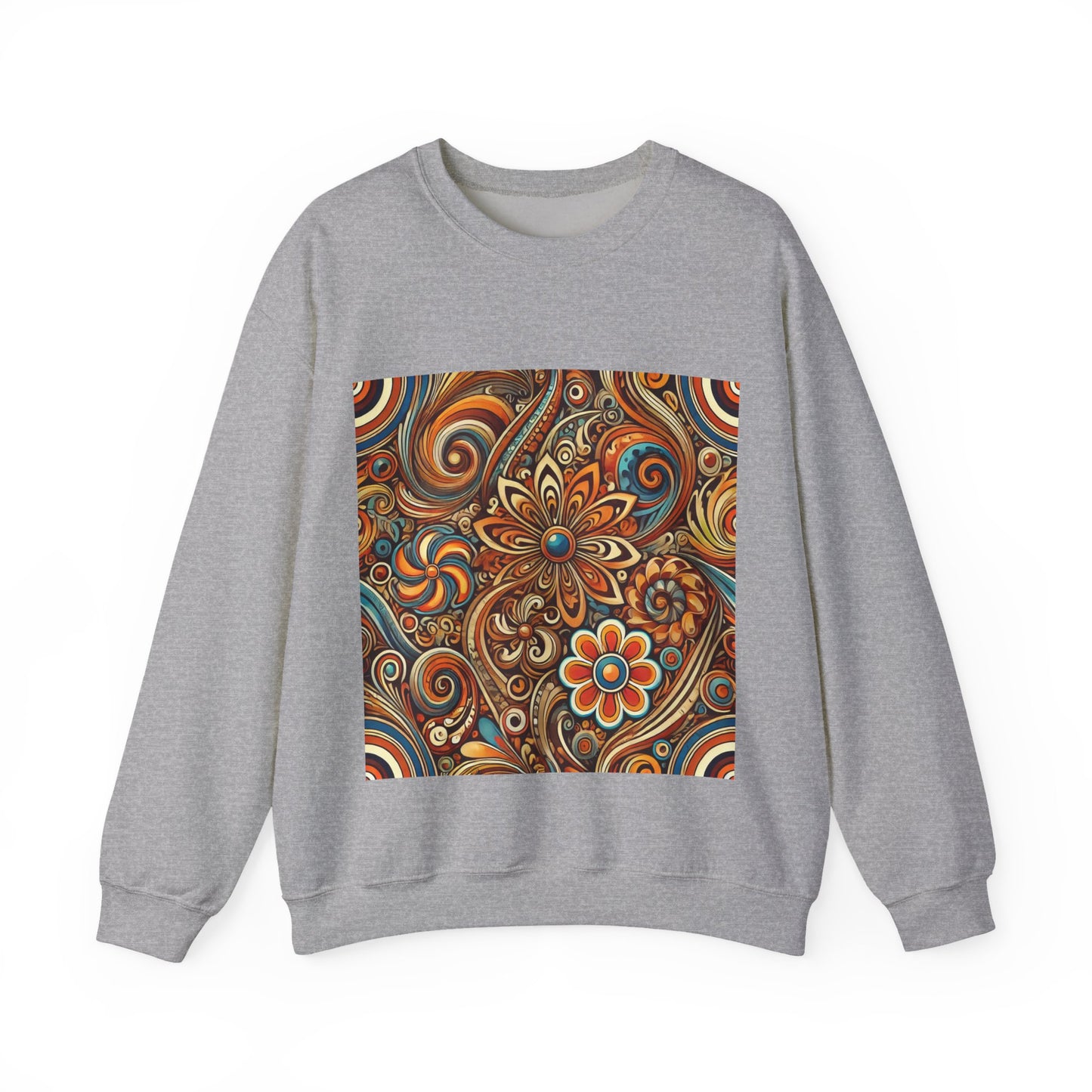 Ornate Abstract Floral Paisley Pattern Sweatshirt
