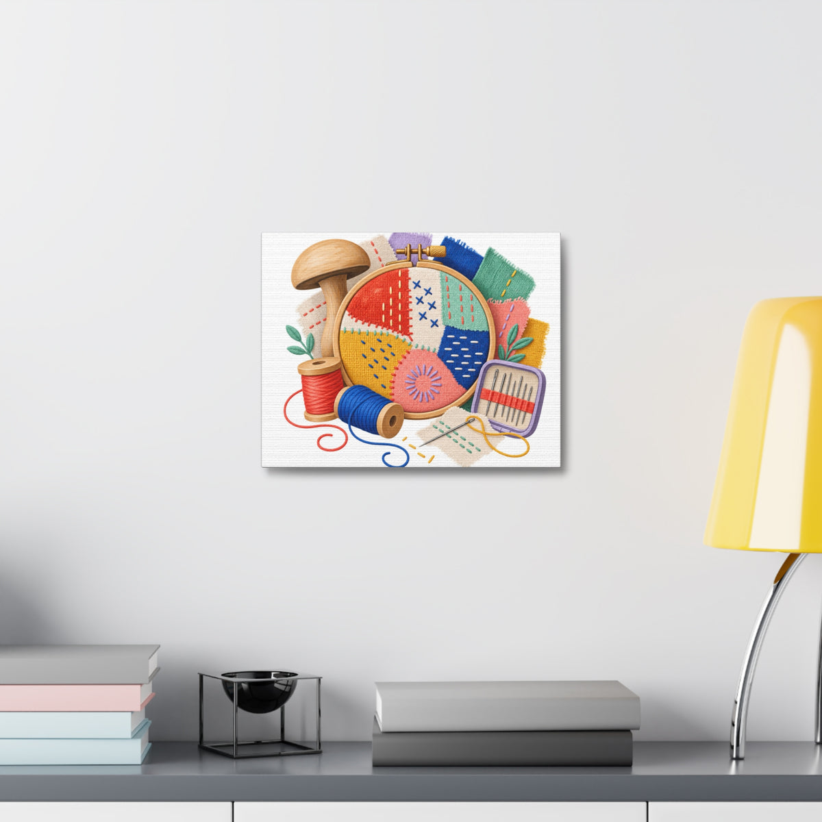 Colorful Visible Mending Workshop Canvas