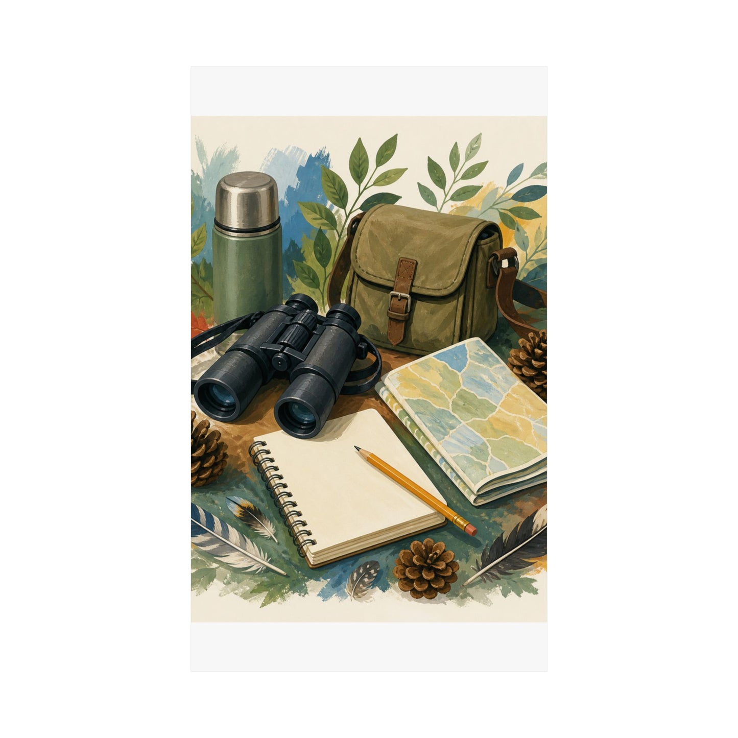 Peaceful Birdwatching Hobby Art Poster