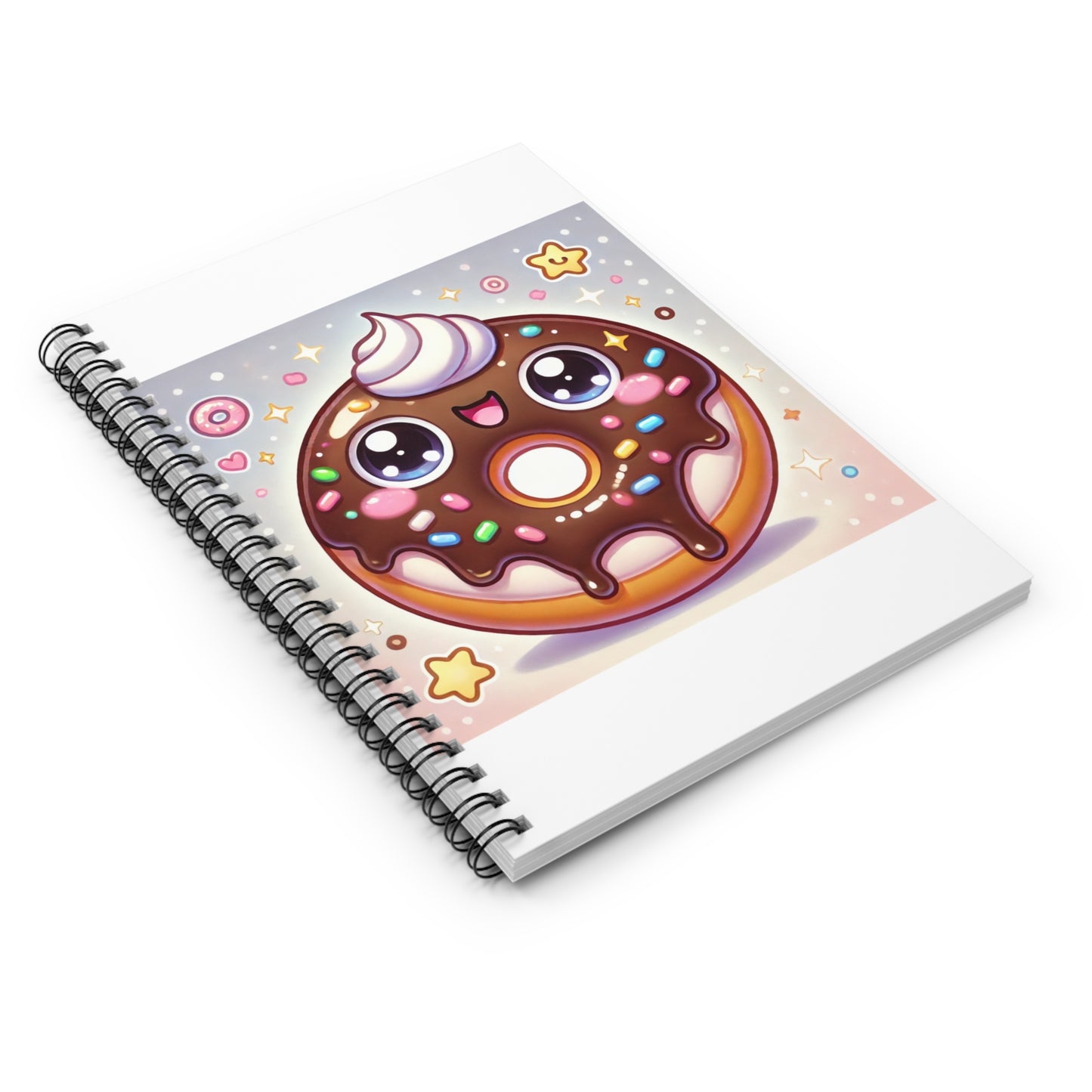 Kawaii Chocolate Donut Cute Dessert Spiral Notebook