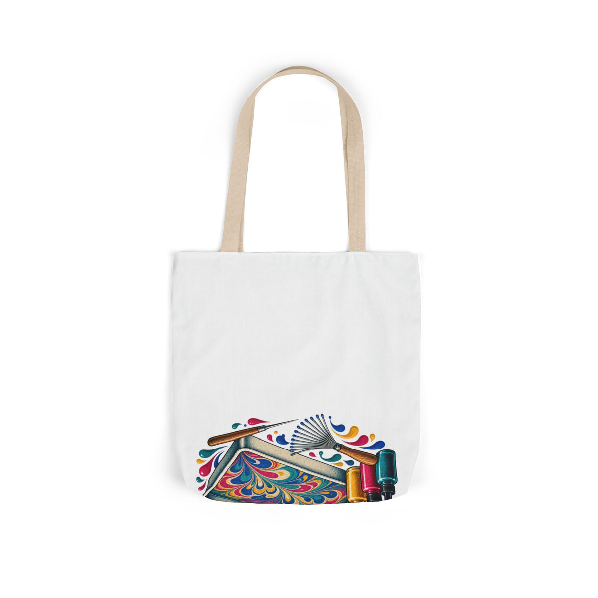 Colorful Paper Marbling Workshop Tote Bag