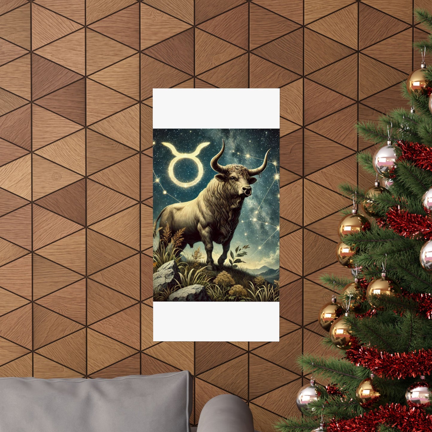 Taurus Bull Constellation Celestial Wall Art Poster