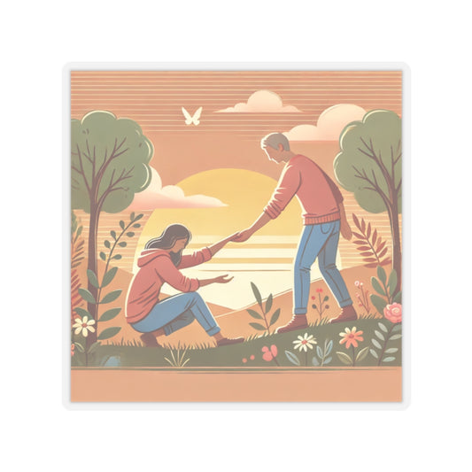Helping Hands Sunset Garden Sticker
