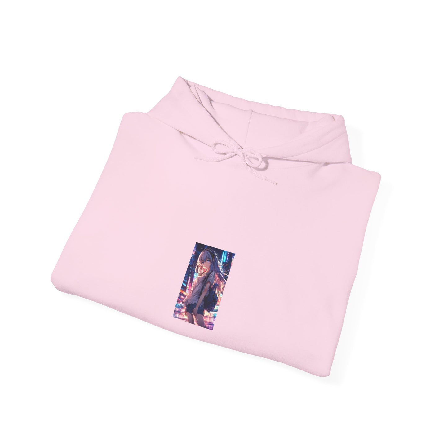 Anime City Night Heroine Portrait Cozy Hoodie