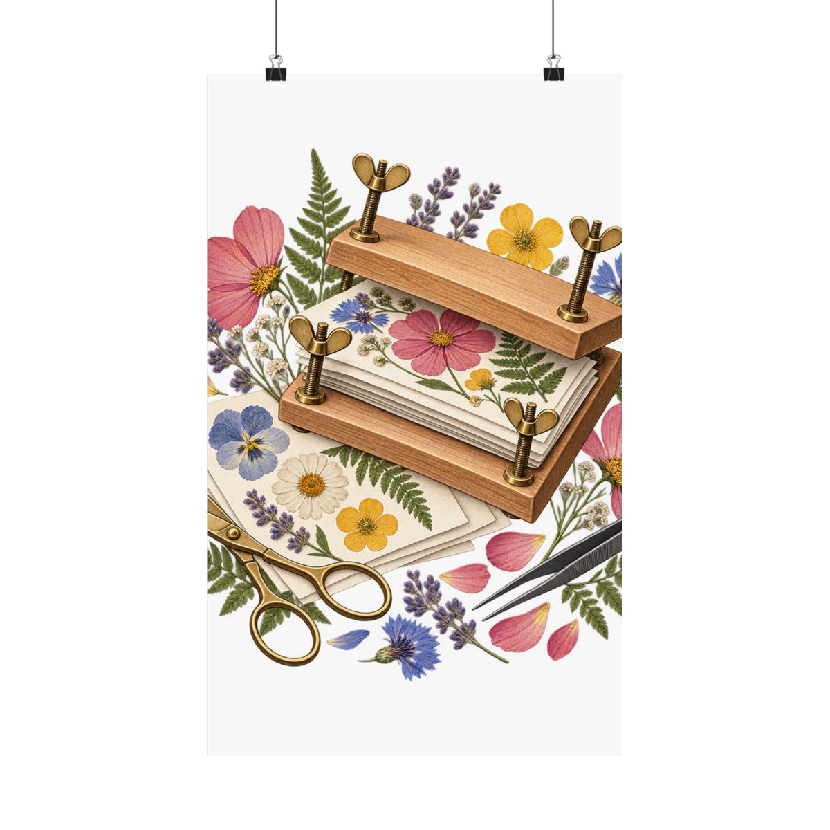 Botanical Flower Press Workshop Poster
